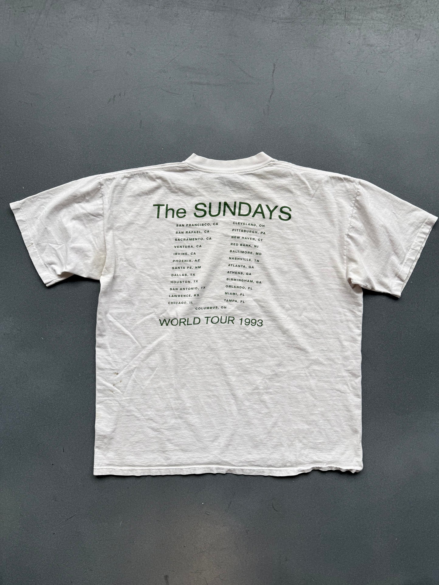 1993 THE SUNDAYS WORLD TOUR TEE (BROCKUM TAG)