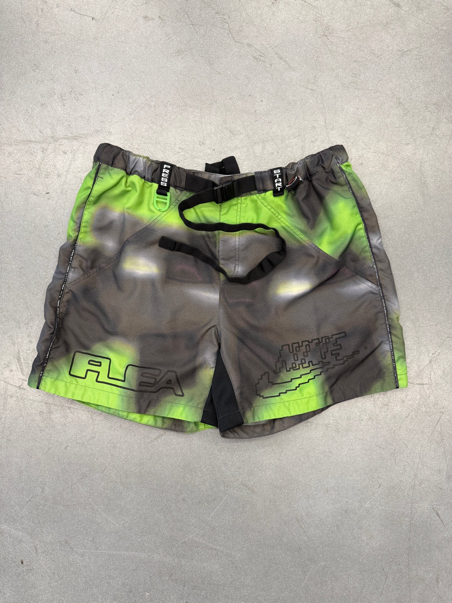 NIKE X CACTUS PLANT FLEA MARKET CPFM HOCKET BELTED SHORTS - GREEN