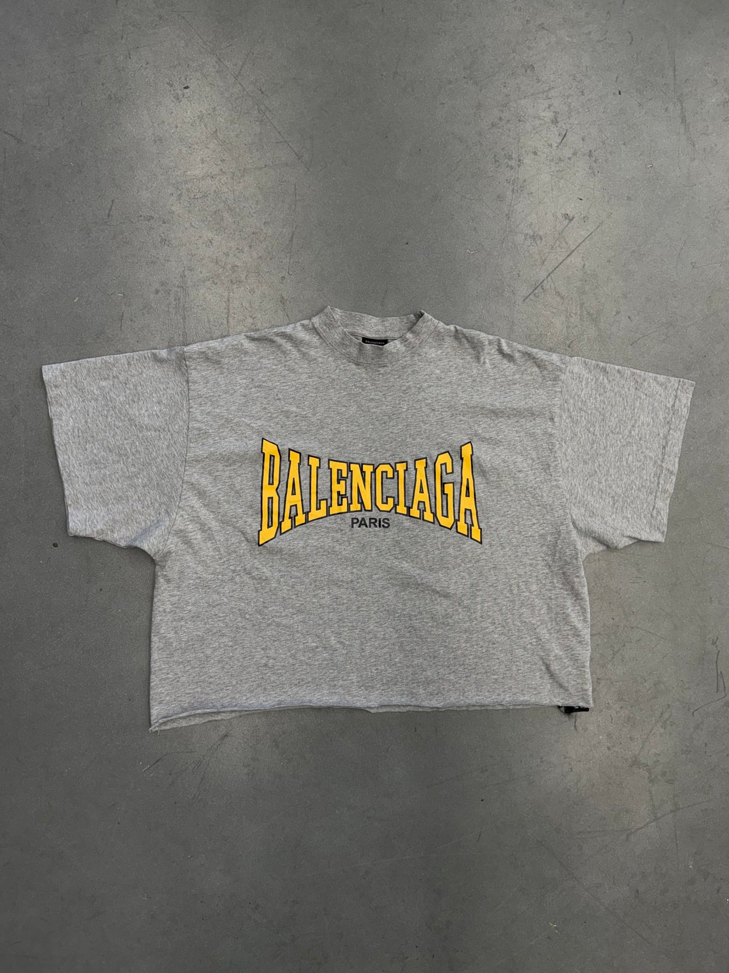 BALENCIAGA BOXING LOGO CROPPED TEE