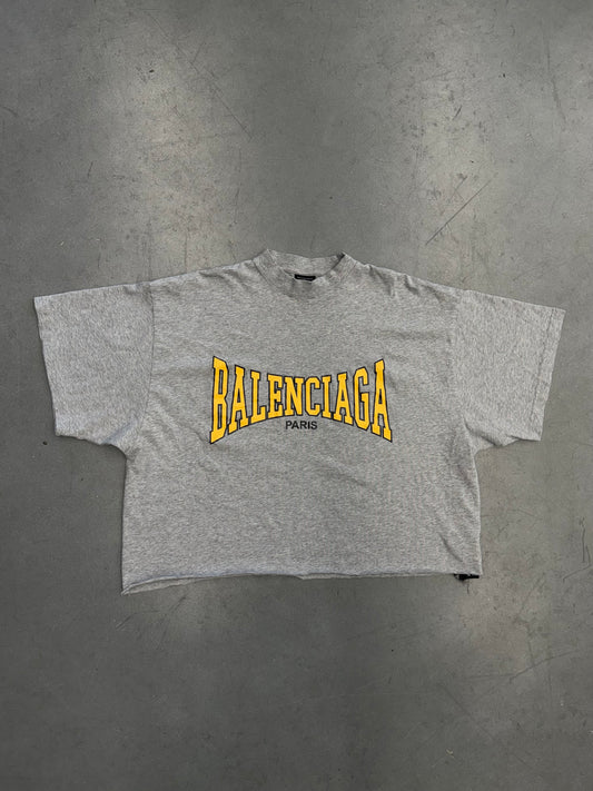 BALENCIAGA BOXING LOGO CROPPED TEE