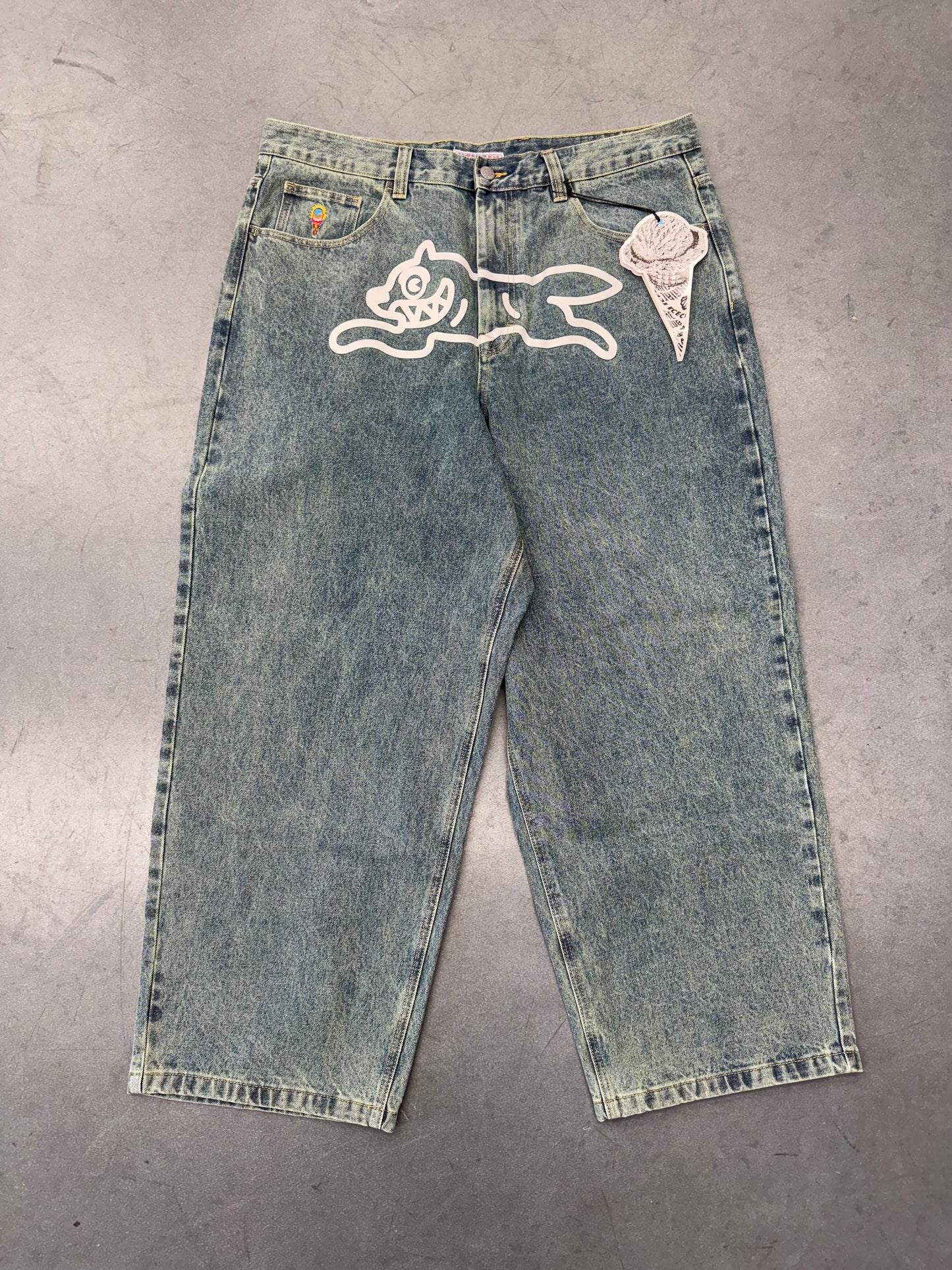 BILLIONAIRE BOYS CLUB RUNNING DOG TRIPLE SCOOP DENIM PANT