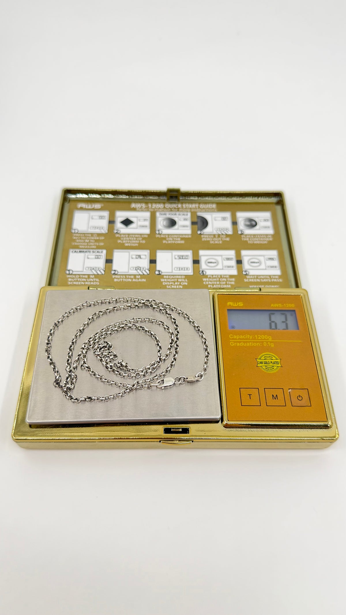 CHROME HEARTS SILVER ROLL CHAIN NECKLACE - 24"