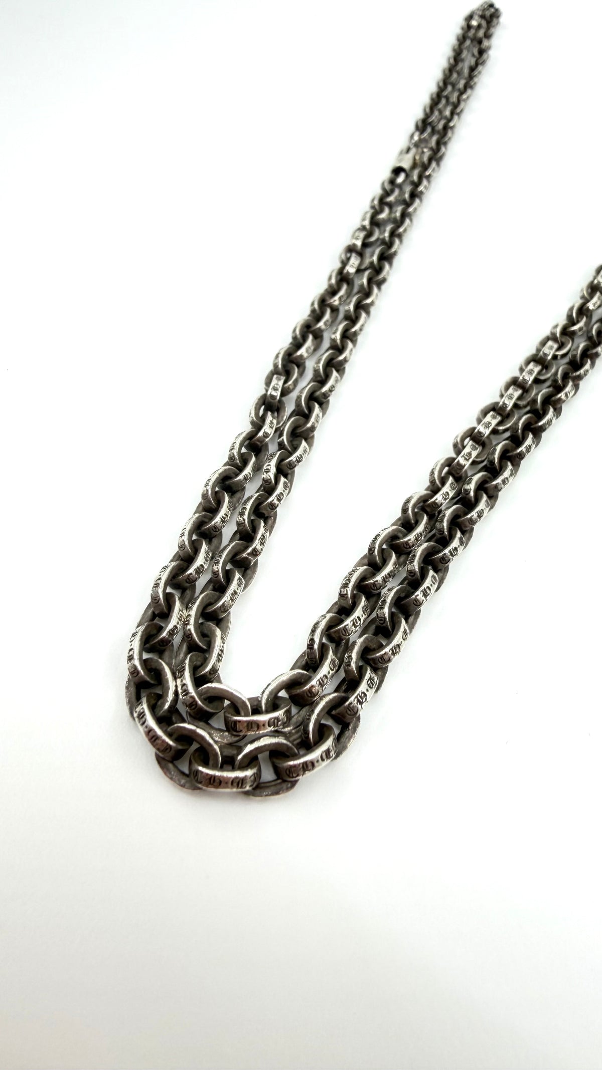CHROME HEARTS SILVER PAPER CHAIN NECKLACE - 30 INCH