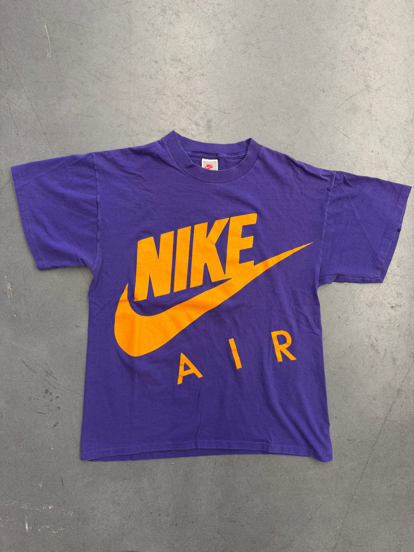 90S NIKE AIR ORANGE LOGO PURPLE TEE (GREY/RED/WHITE TAG)