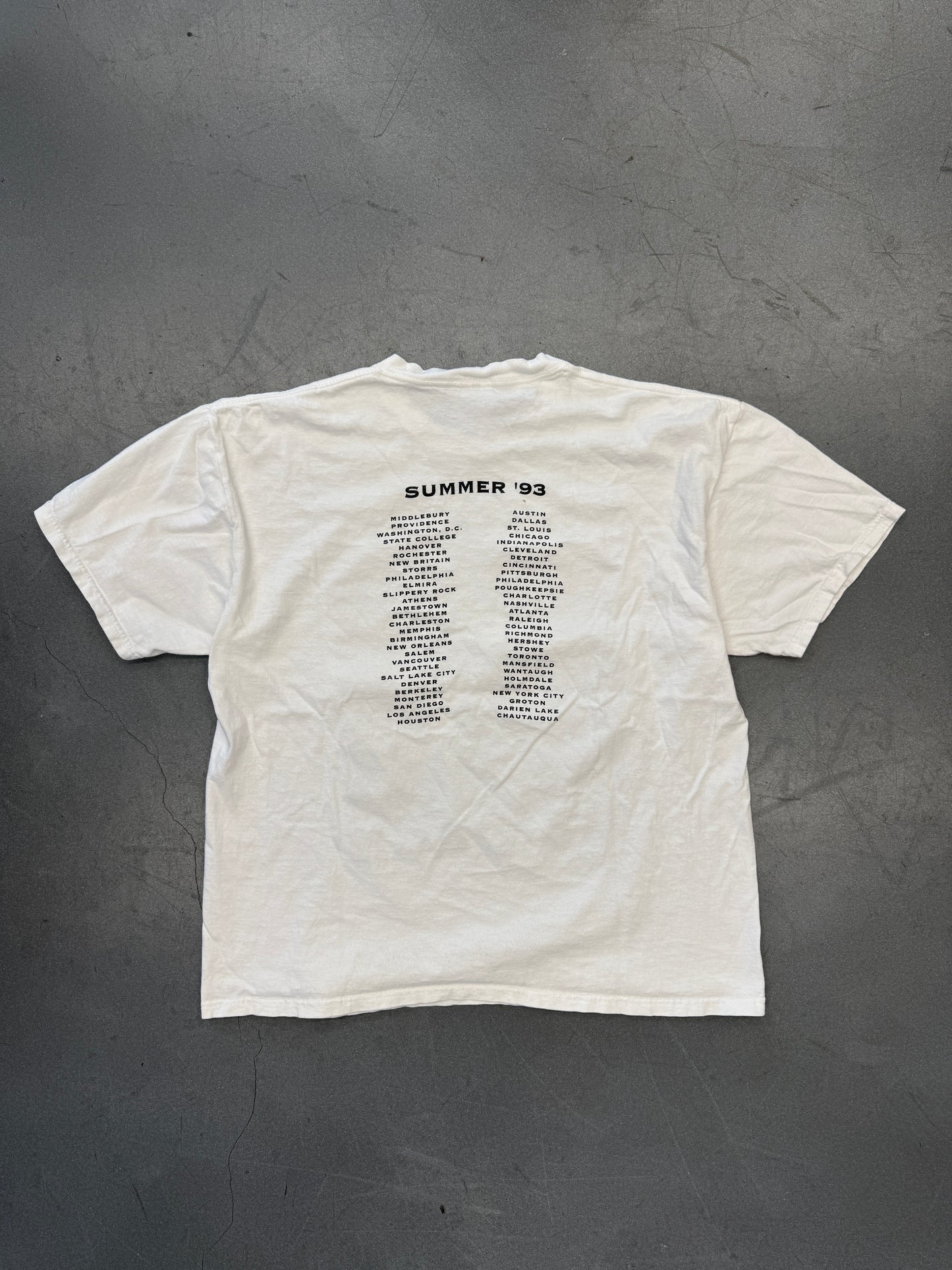 1993 10,000 MANIACS SUMMER '93 TOUR TEE (NICE MAN TAG)