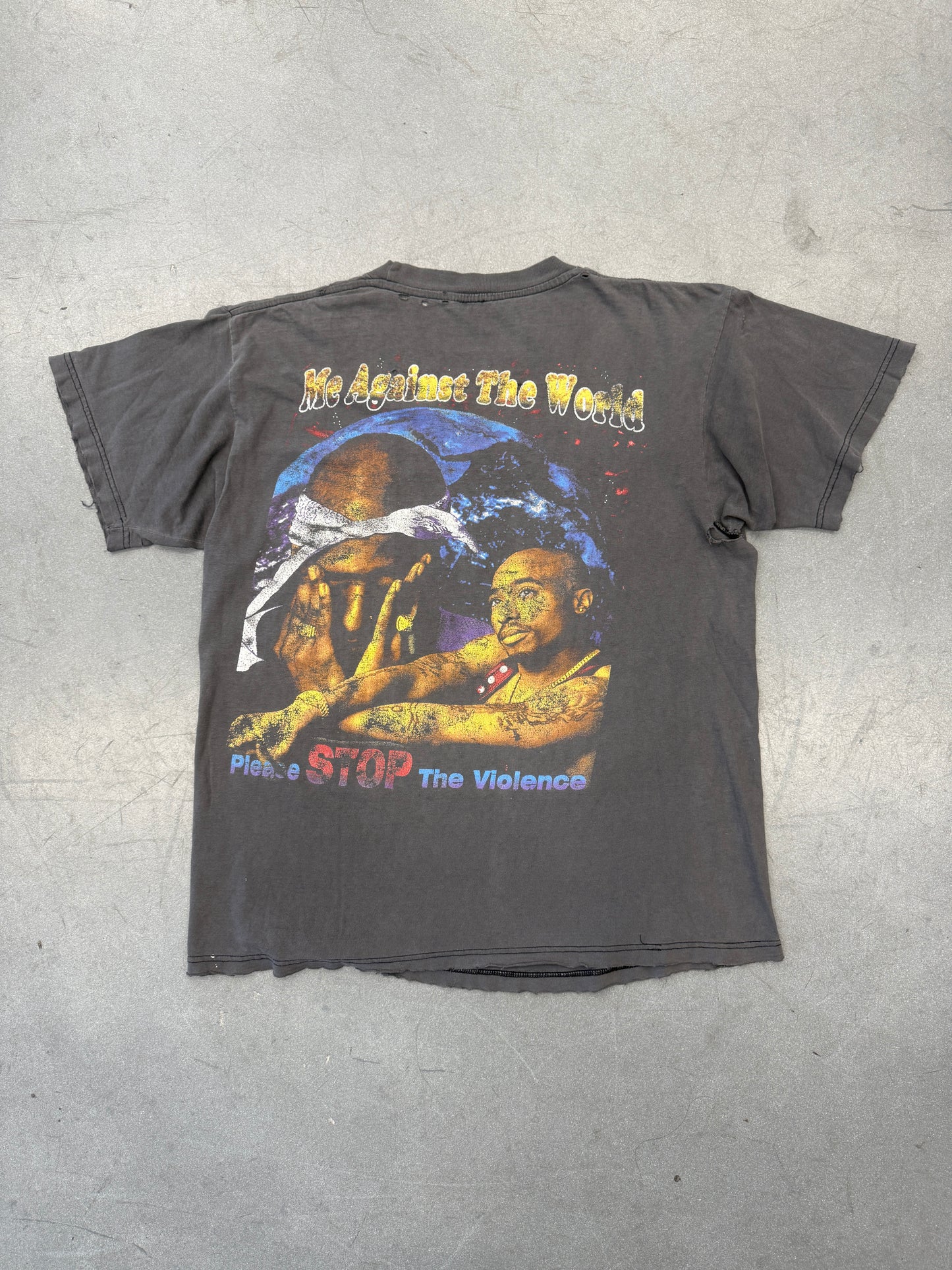 90S TUPAC SHAKUR "HE WILL BE GREATLY MISSED" BOOTLEG RAP TEE (PULLED TAG)