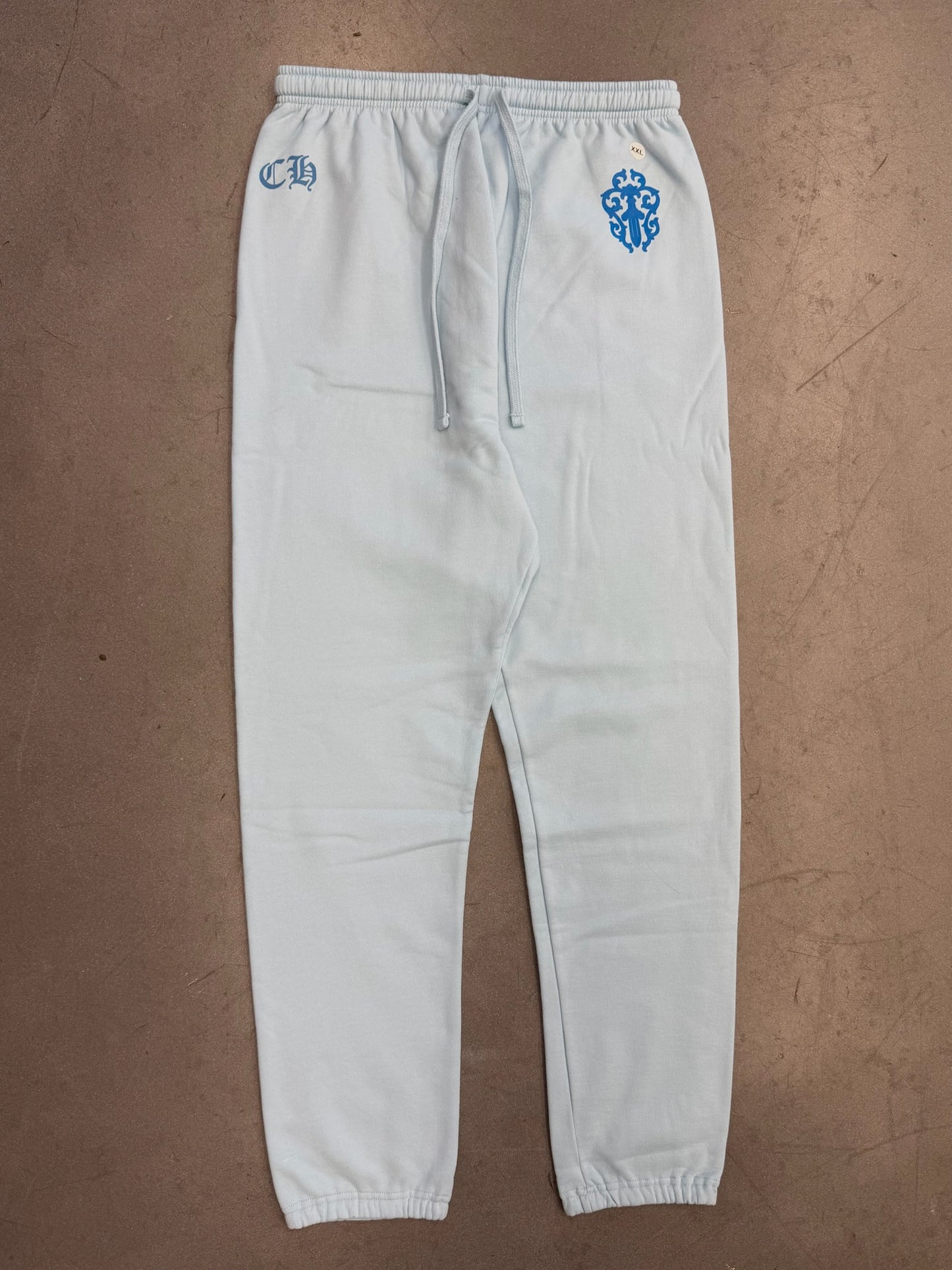 CHROME HEARTS MIAMI ART BASEL EXCLUSIVE VINE DAGGER SWEATPANTS - BABY BLUE