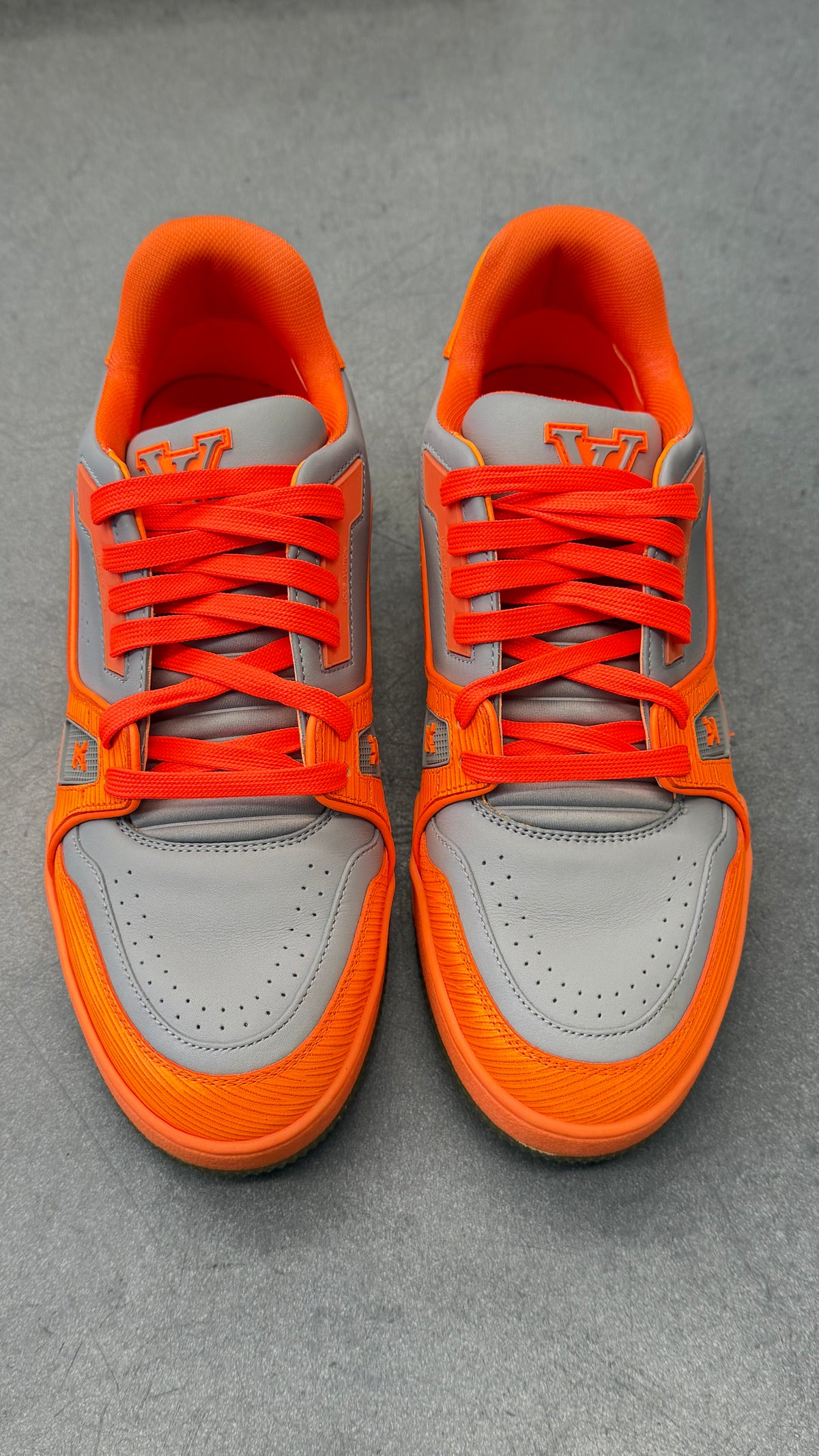 LOUIS VUITTON TRAINER SNEAKER - BRIGHT ORANGE/GREY
