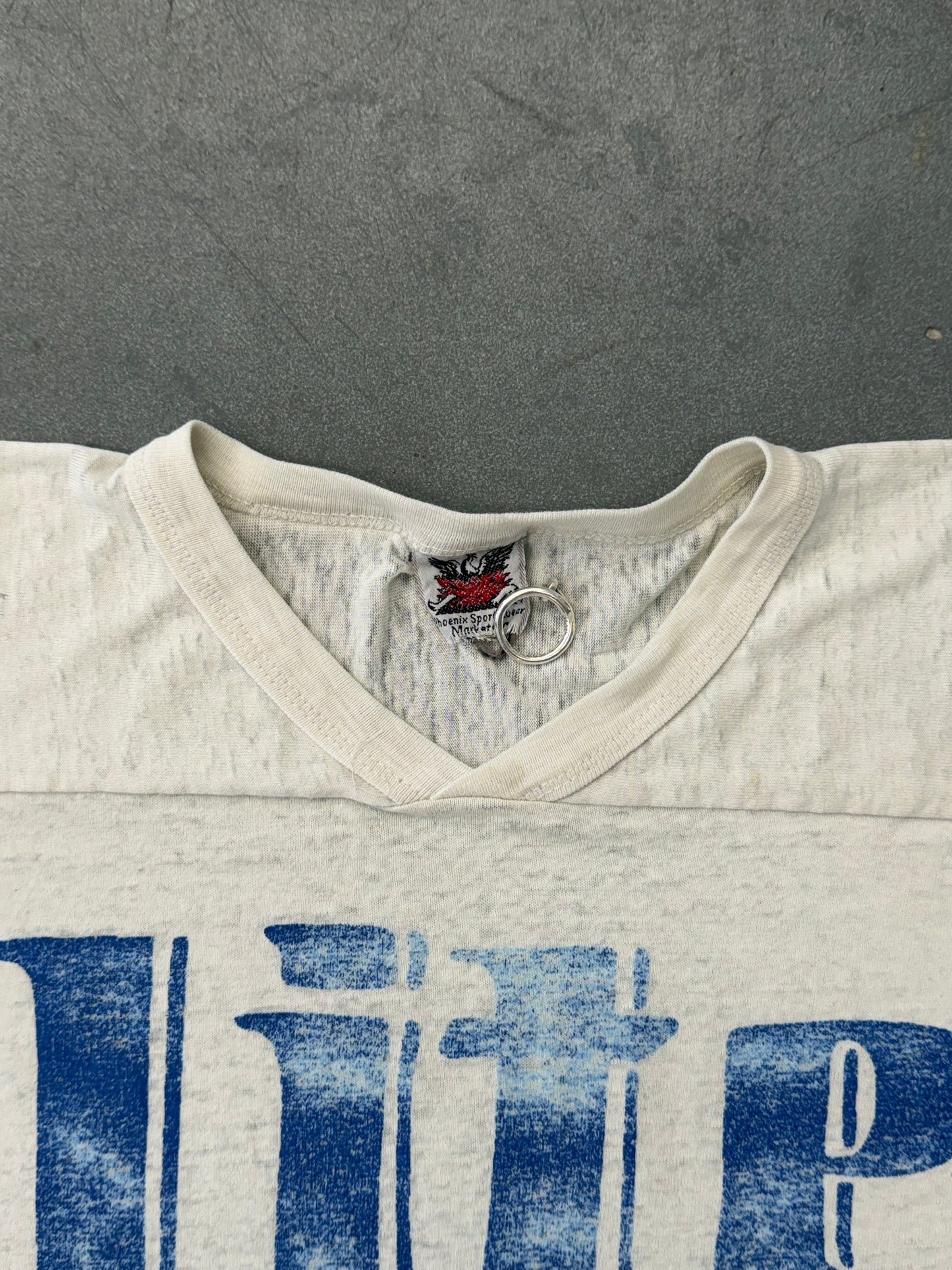 90S MILLER LITE BEER SHEER COTTON JERSEY (PHOENIX SPORTSWEAR TAG)