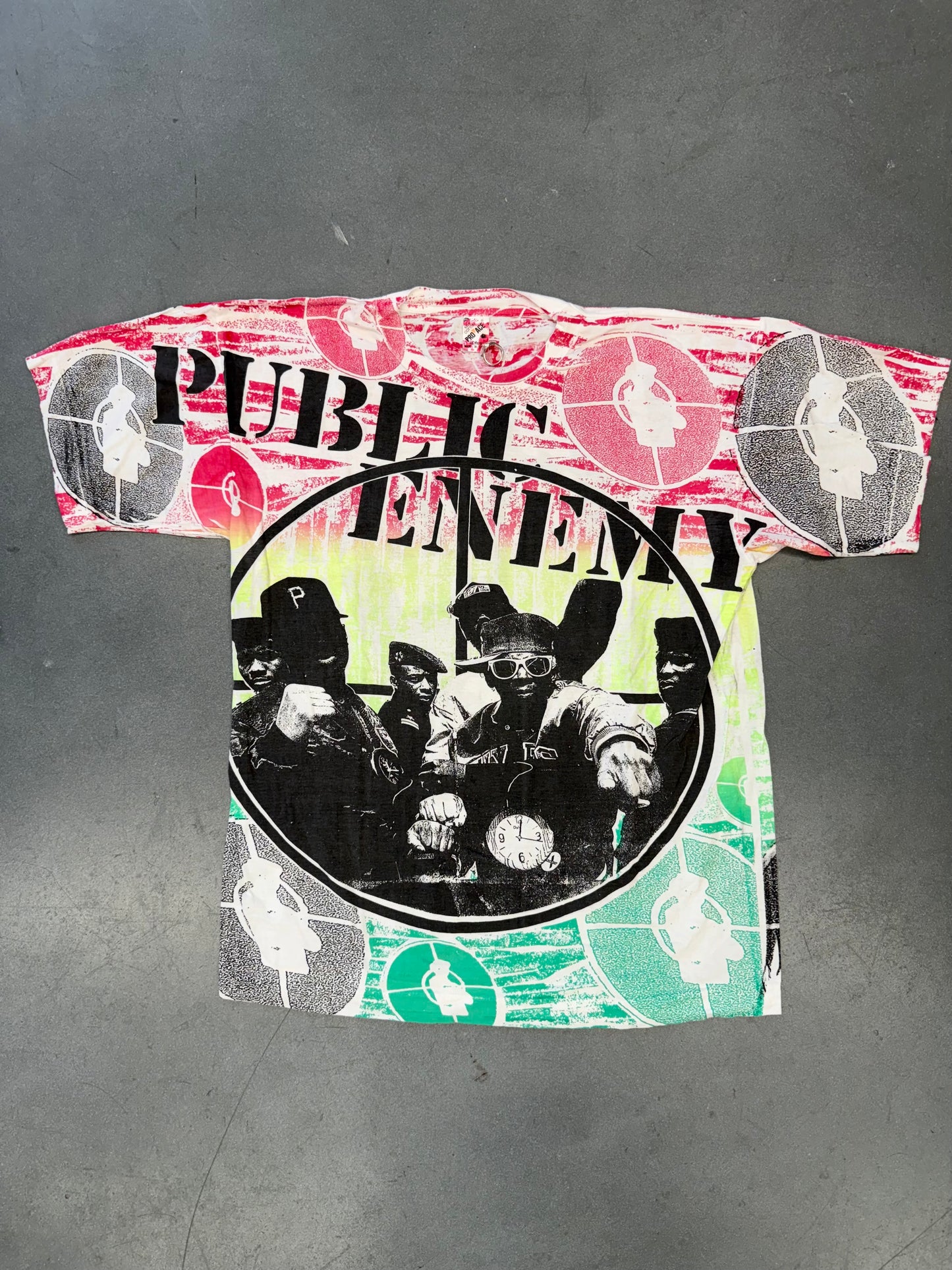90'S PUBLIC ENEMY AOP TEE (PRO ACE TAG)