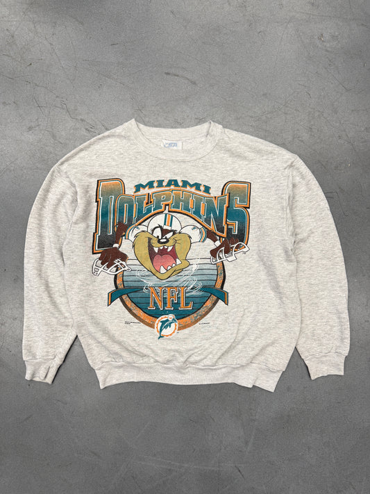 1996 MIAMI DOLPHINS TAZMANIAN DEVIL CREWNECK (CSTA TAG)