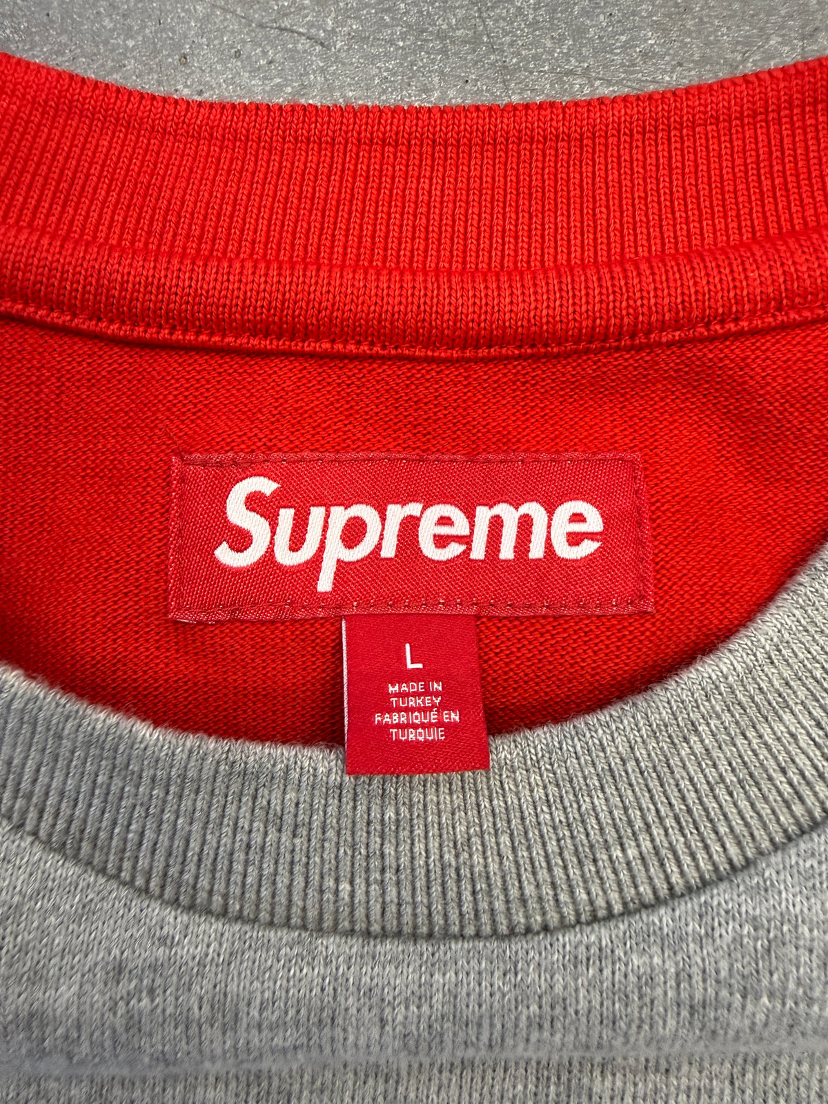 FW25 SUPREME SPLIT LONG SLEEVE FOOTBALL TOP - HEATHER GREY
