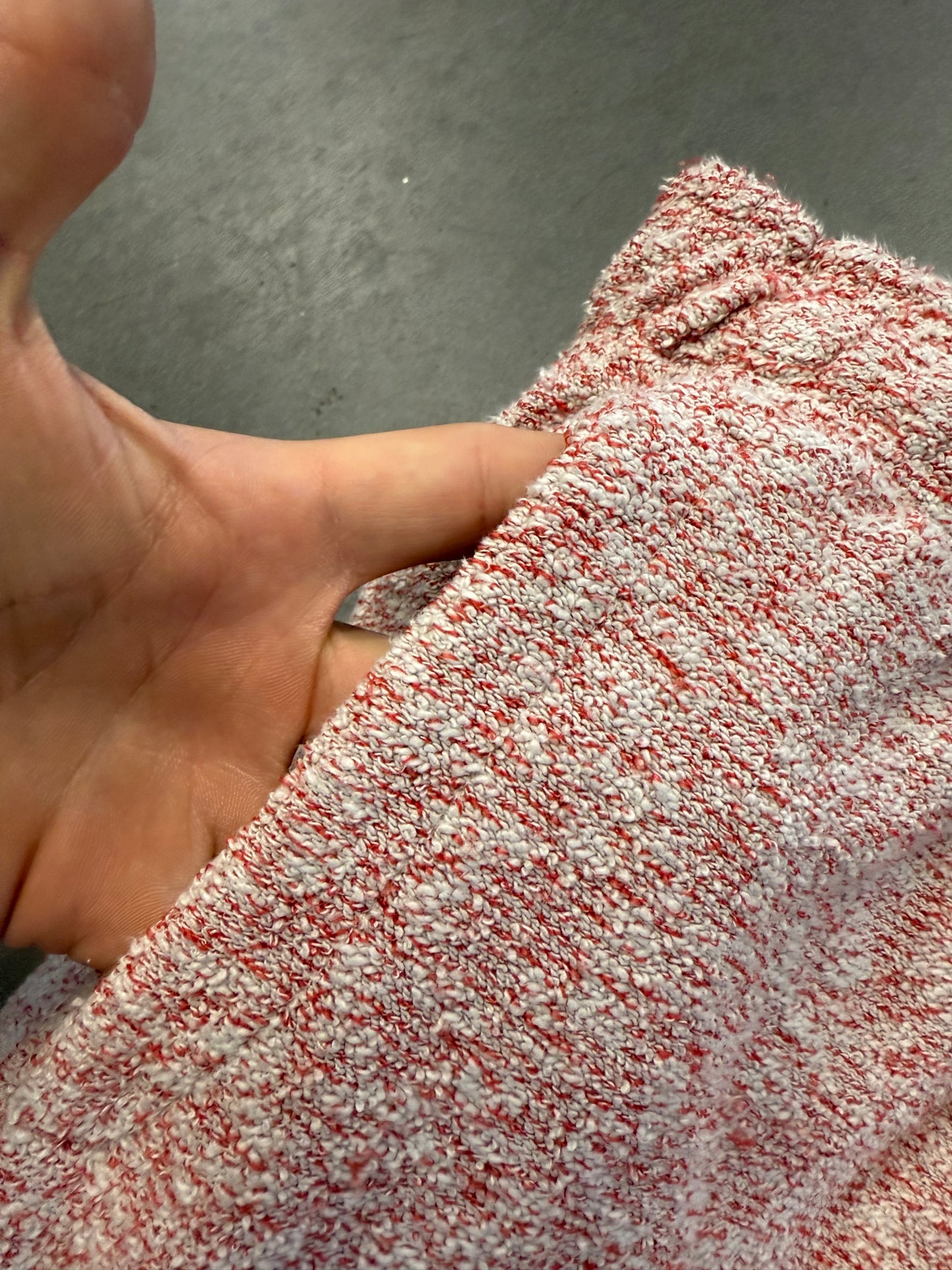 FW24 ERIC EMANUEL EE BOUCLE PANT - GREY/RED