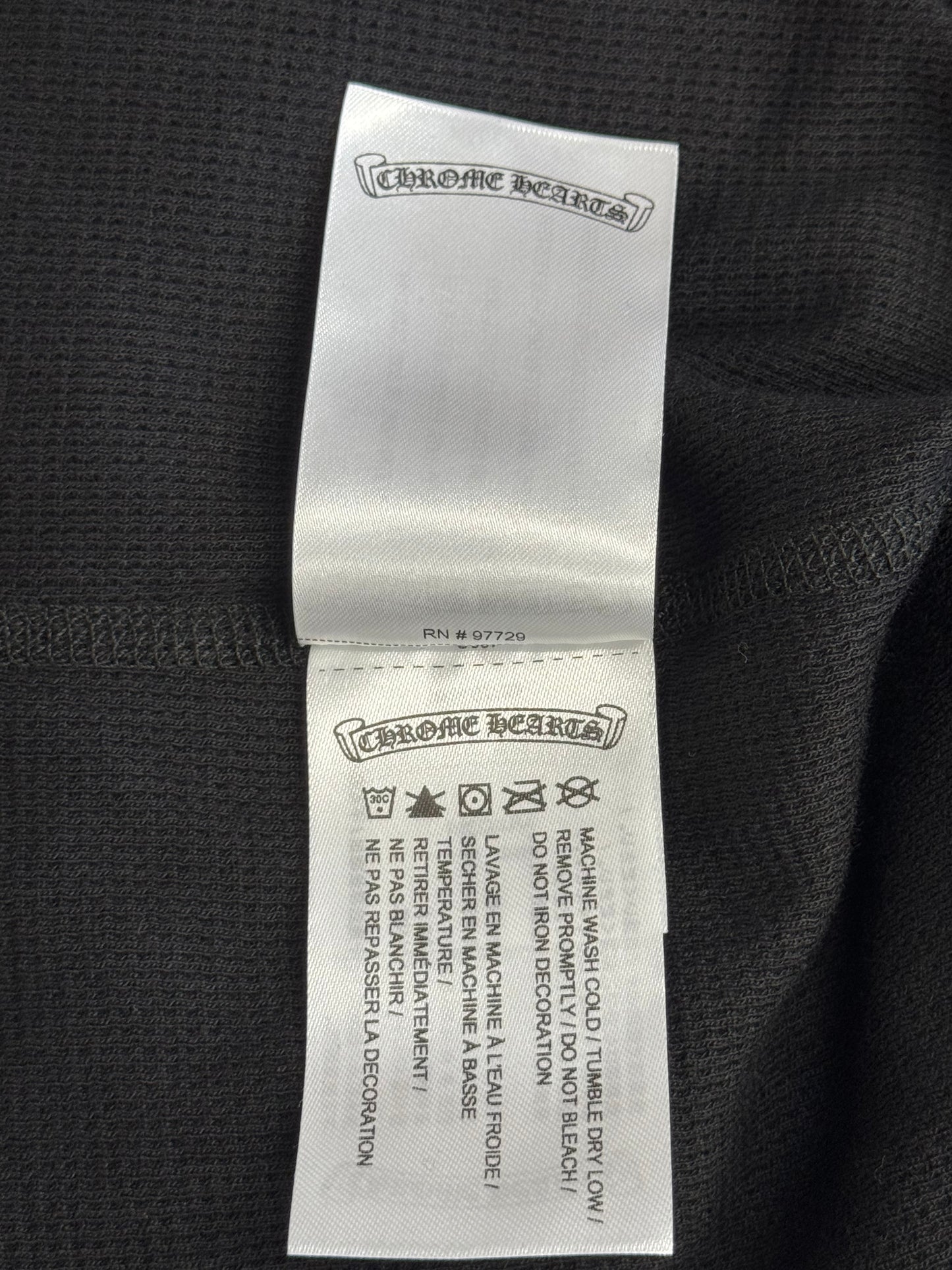 CHROME HEARTS FLORAL LS THERMAL  - BLACK/WHITE