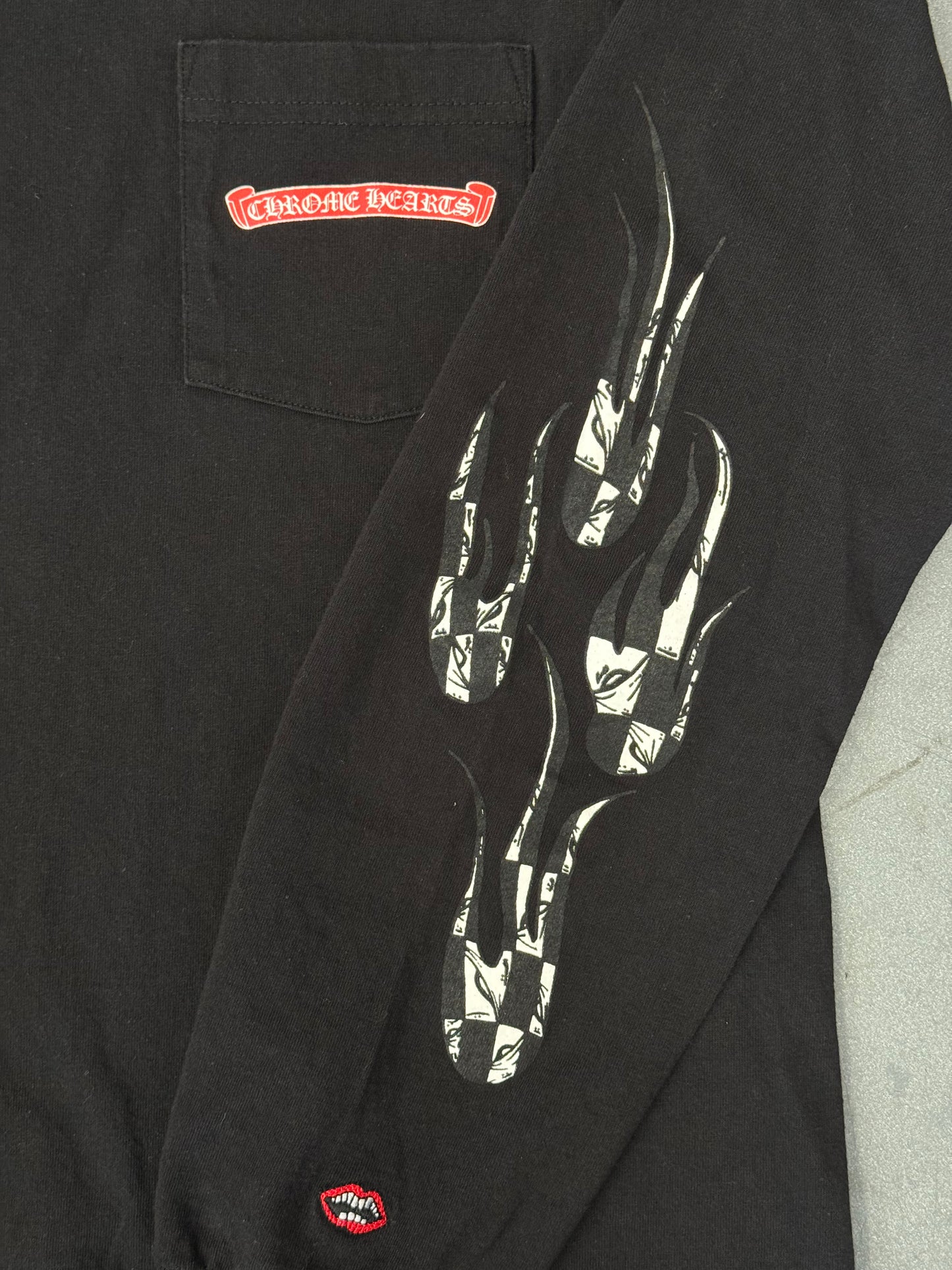 CHROME HEARTS X MATTY BOY "STAY FAST" RACE TEAM LS TEE - BLACK