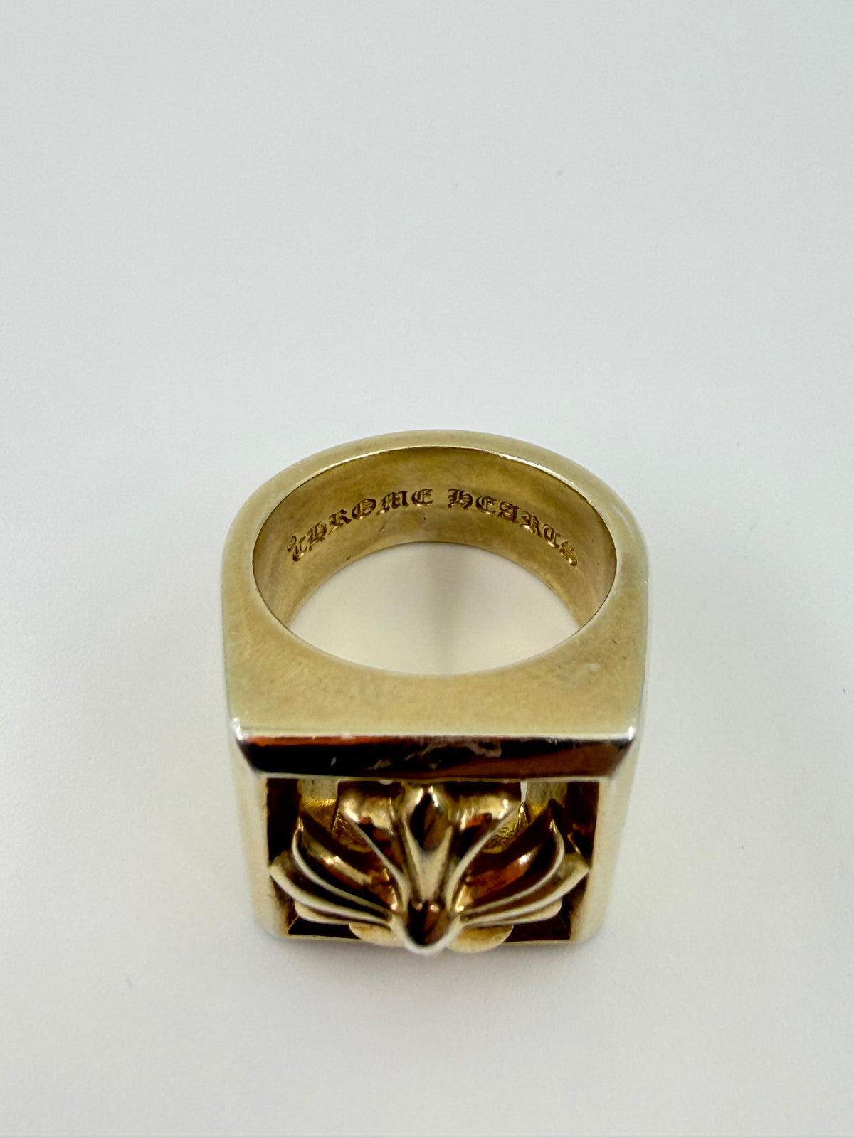 CHROME HEARTS PLUS CROSS BLOCK SILVER RING