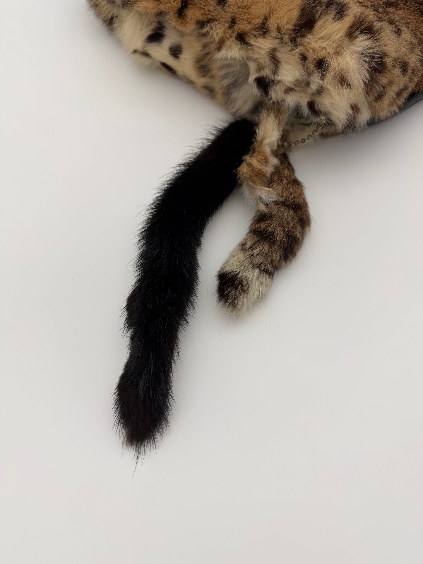 90S HARLEY-DAVIDSON BOBCAT FUR SHOULDER BAG