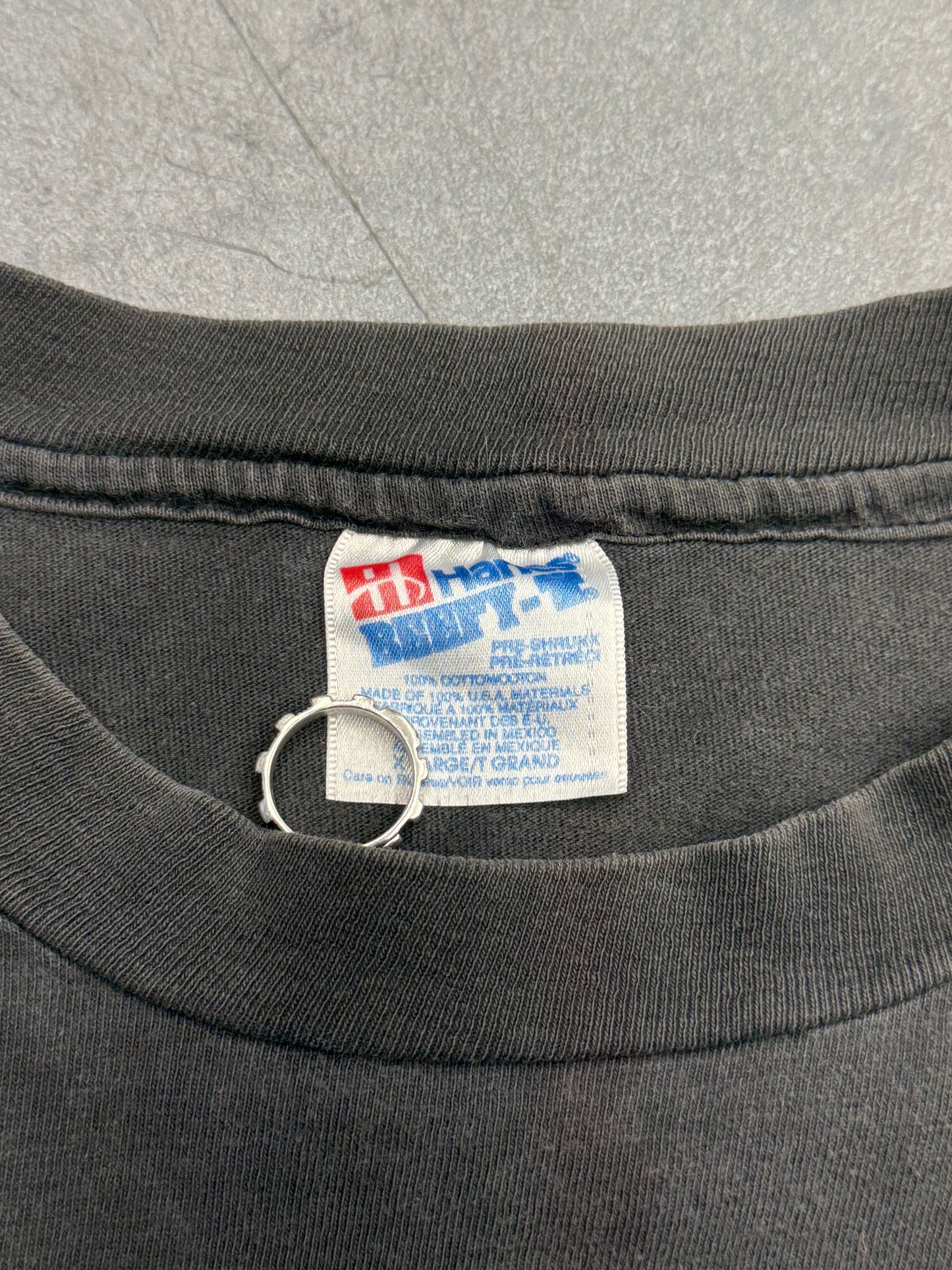 90S I MOTHER EARTH LS BAND TEE (HANES BEEFY TAG)
