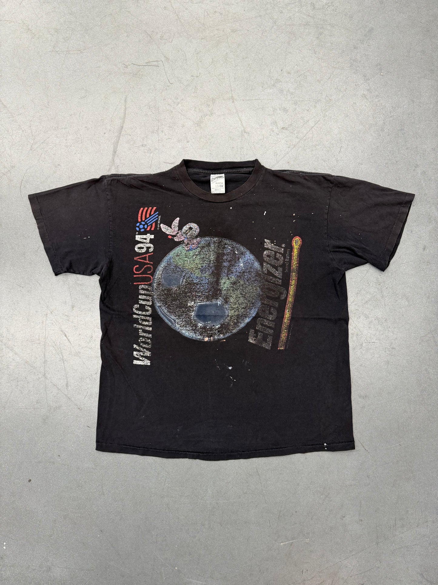 1994 WORLD CUP USA ENERGIZER FADED TEE (ENERGIZER TAG)