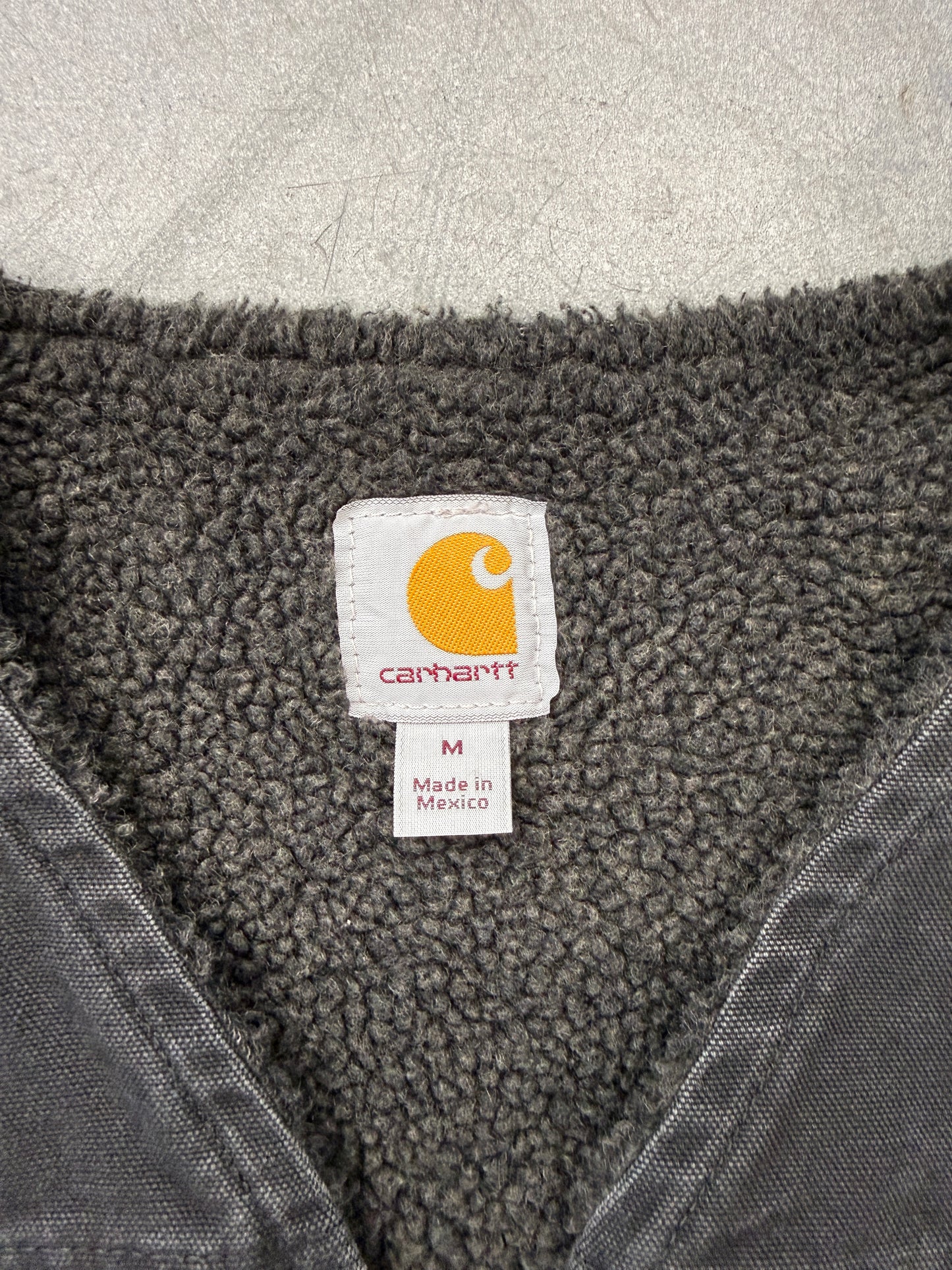 2000'S CARHARTT SHERPA LINED CANVAS VEST (V26BLK)