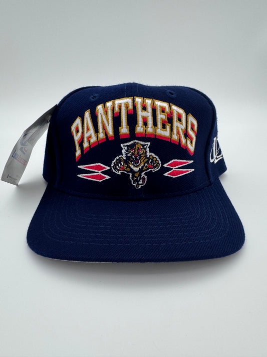 90S FLORIDA PANTHERS LOGO ATHLETIC SPIKE SNAPBACK HAT - NWT