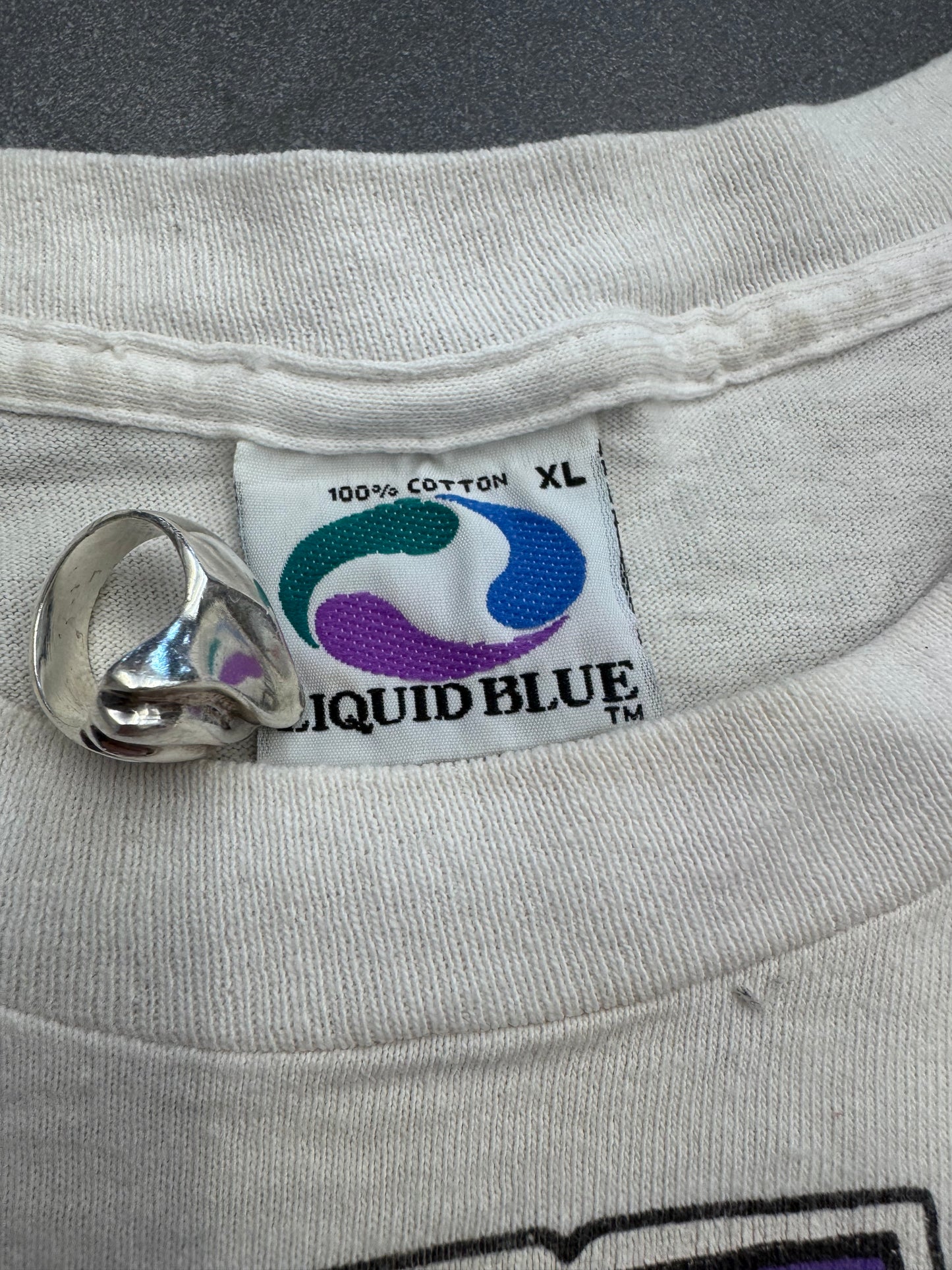 1992 LIQUID BLUE GRATEFUL DEAD LAS VEGAS SKELETONS TIE DYE GAMBLING TEE