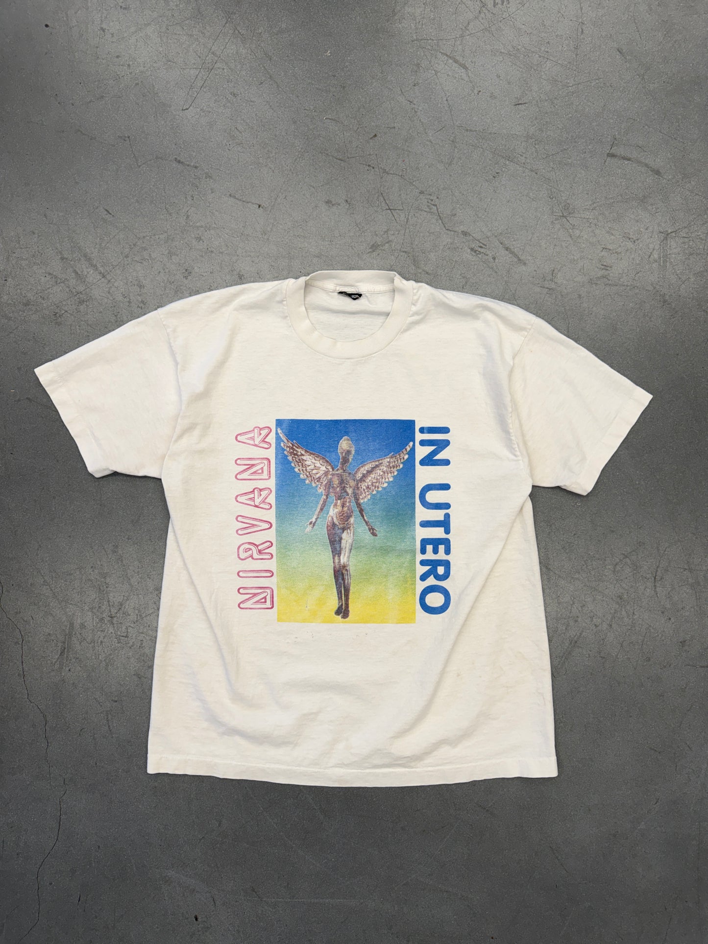1993 NIRVANA IN UTERO PARKING LOT BOOTLEG WORLD TOUR TEE (CUT FOTL TAG)