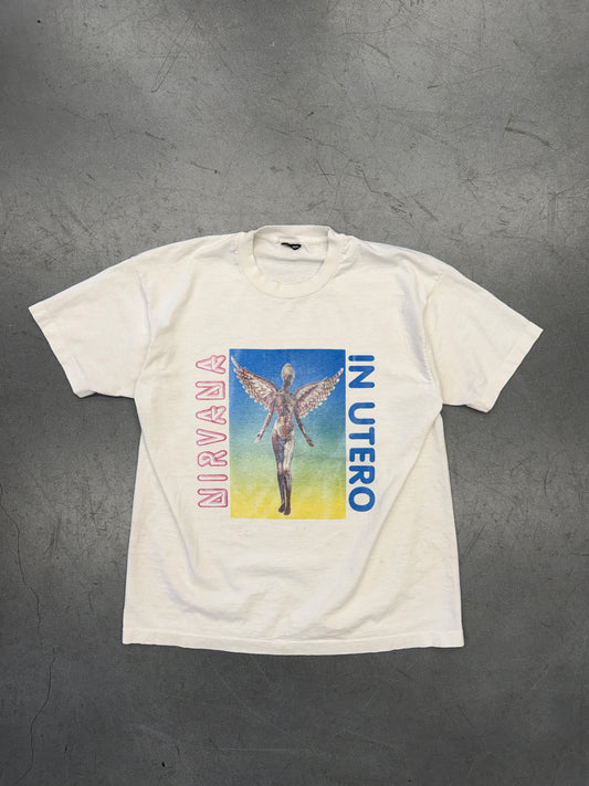 1993 NIRVANA IN UTERO PARKING LOT BOOTLEG WORLD TOUR TEE (CUT FOTL TAG)