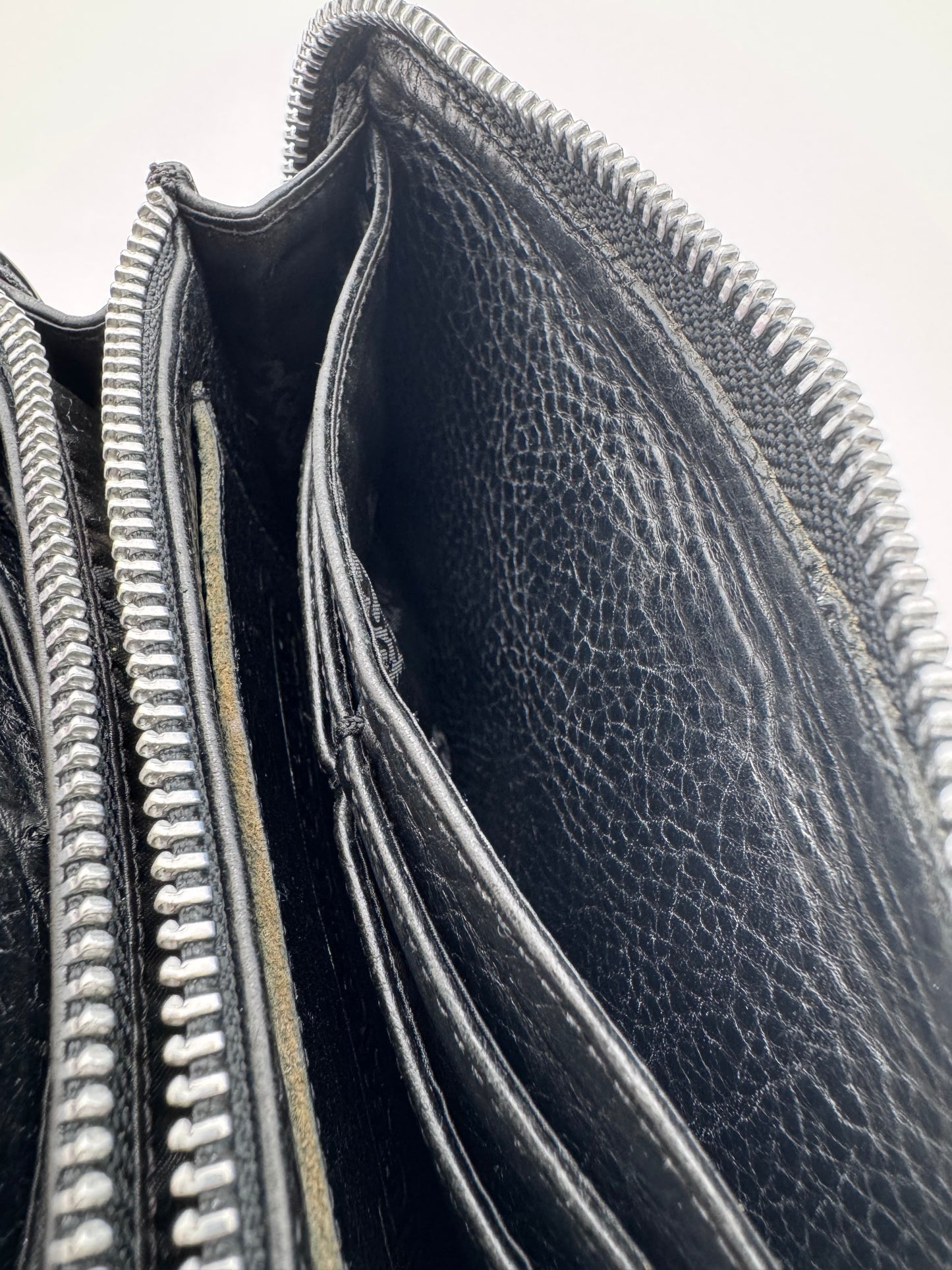 CHROME HEARTS FLEUR PATCH LEATHER LONG WALLET