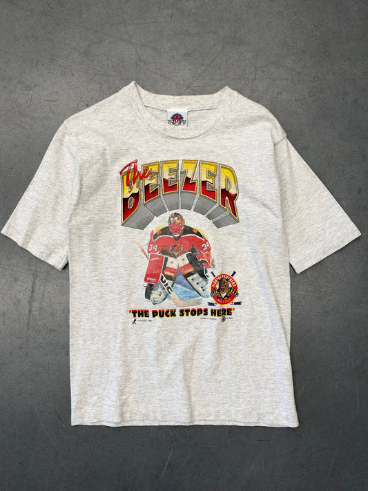 1996 FLORIDA PANTHERS THE BEEZER "THE PUCK STOPS HERE" TEE (ATHLETIC JOY TAG)