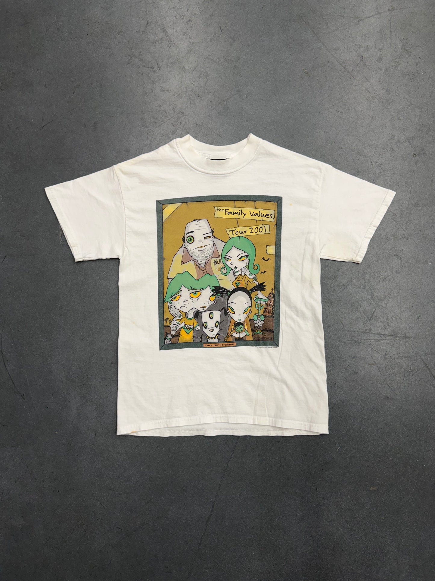 2001 THE FAMILY VALUES TOUR PORTRAIT TEE (GIANT TAG)