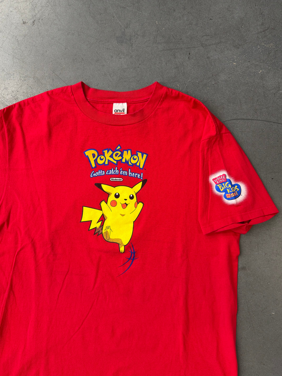 1999 POKEMON BURGER KING PIKACHU TEE (ANVIL TAG)