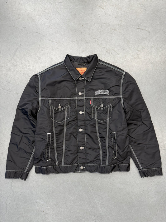 FW19 SUPREME LEVI'S NYLON TRUCKER JACKET - BLACK