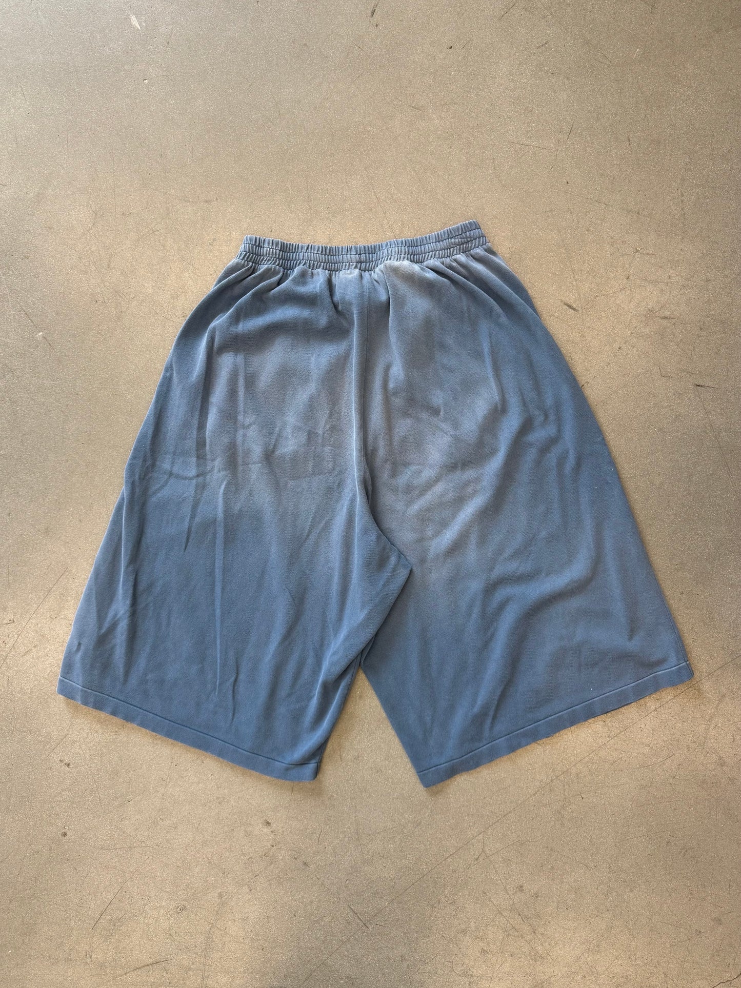 BALENCIAGA COTTON SWEATSHORTS SUNBLEACH KNIT - WASHED BLUE