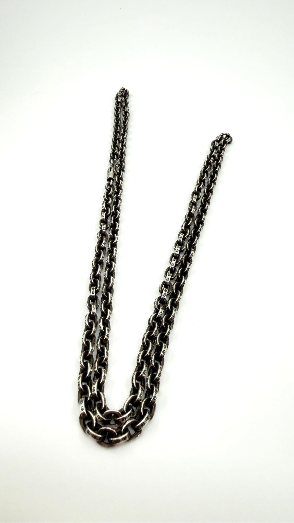 CHROME HEARTS SILVER PAPER CHAIN NECKLACE - 30 INCH