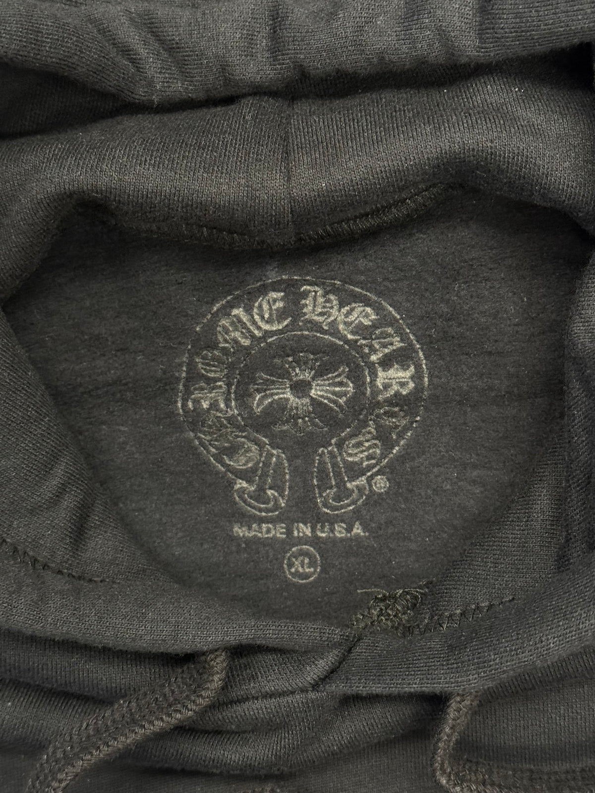 CHROME HEARTS DEADLY DOLL METALLIC FUSCHIA CROSS PULLOVER HOODIE