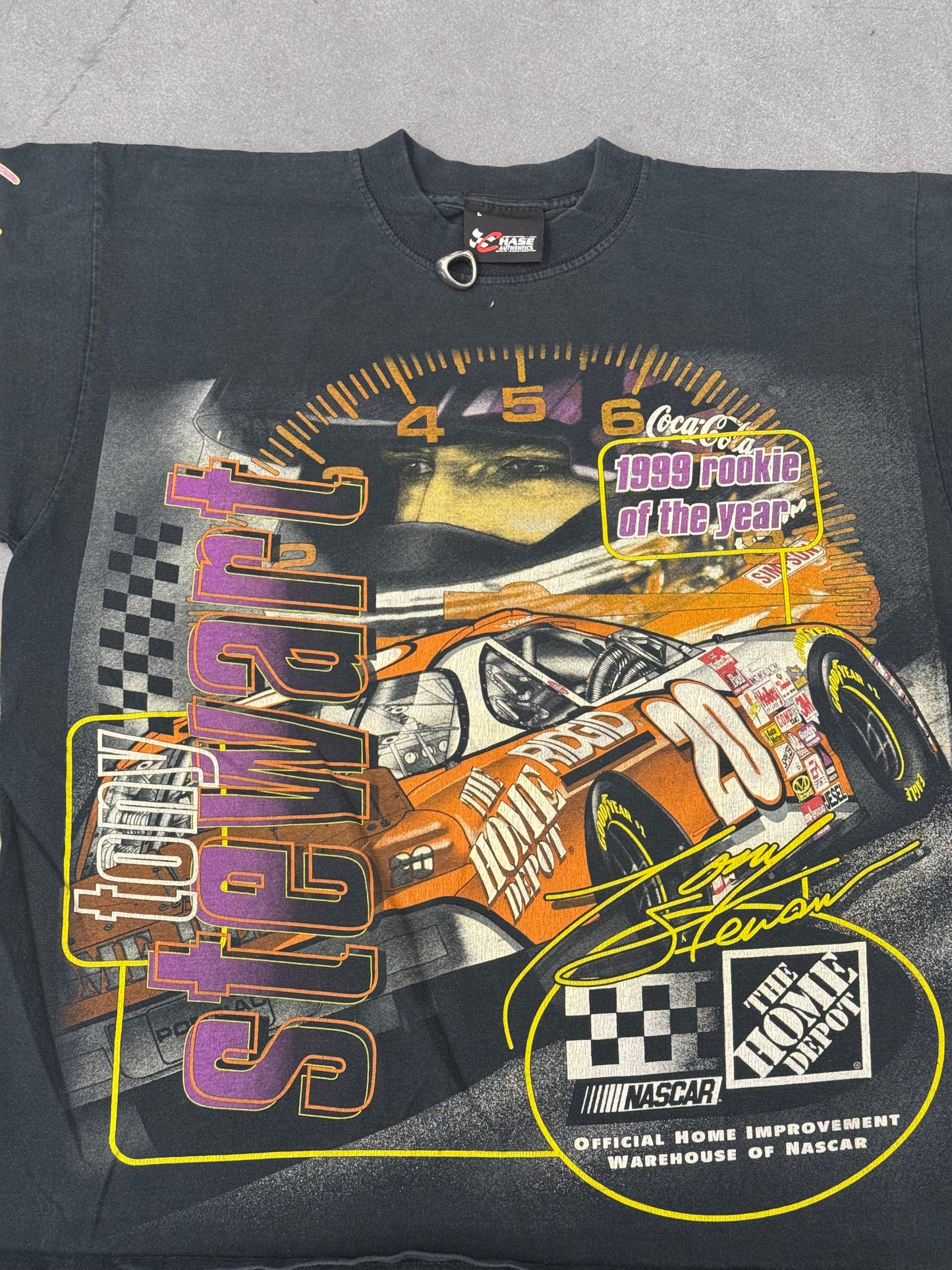 1999 NASCAR TONY STEWART ROOKIE OF THE YEAR AOP TEE (CHASE TAG)