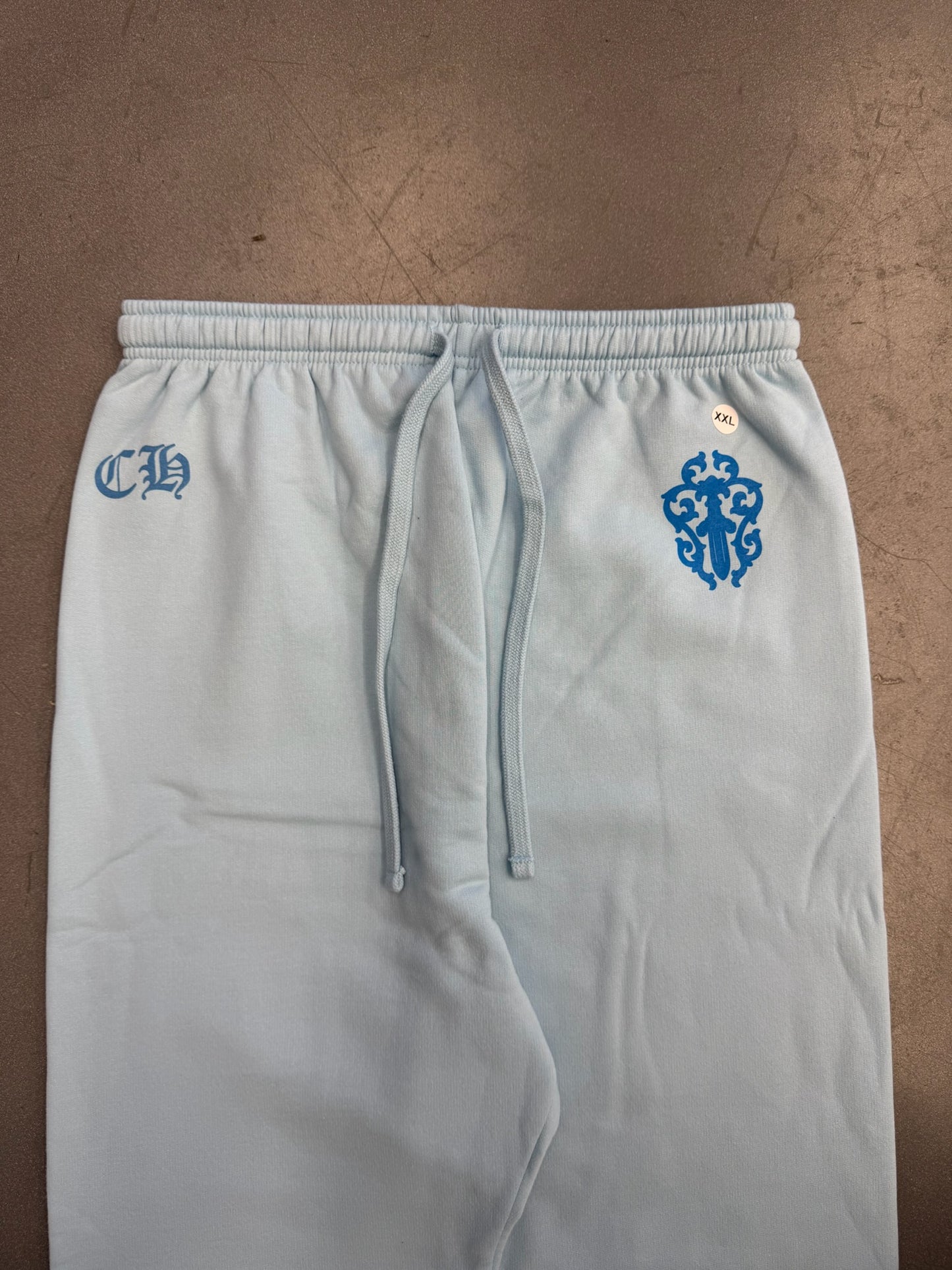 CHROME HEARTS MIAMI ART BASEL EXCLUSIVE VINE DAGGER SWEATPANTS - BABY BLUE