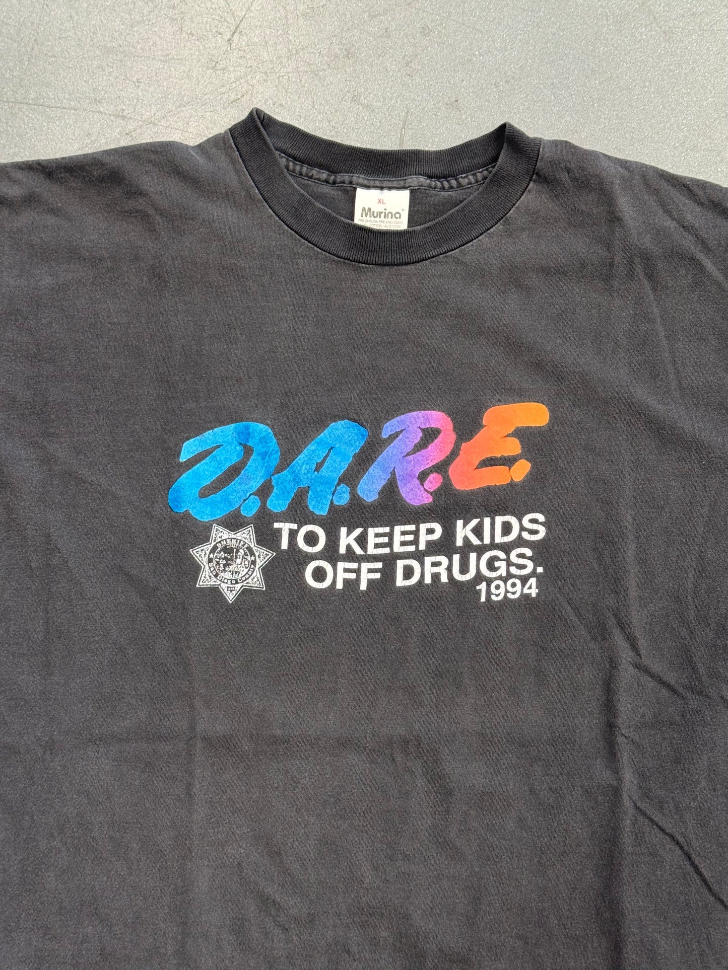 1994 D.A.R.E. "TO KEEP OUR KIDS OFF DRUGS." TEE (MURINA TAG)