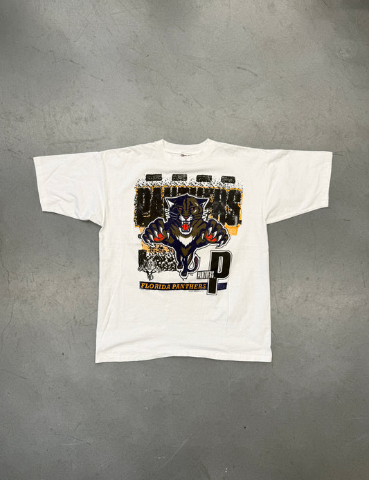 1993 FLORIDA PANTHERS PUFF PRINT MAGIC JOHNSON TEE (MJ T'S/RITZ DOUBLE TAG)
