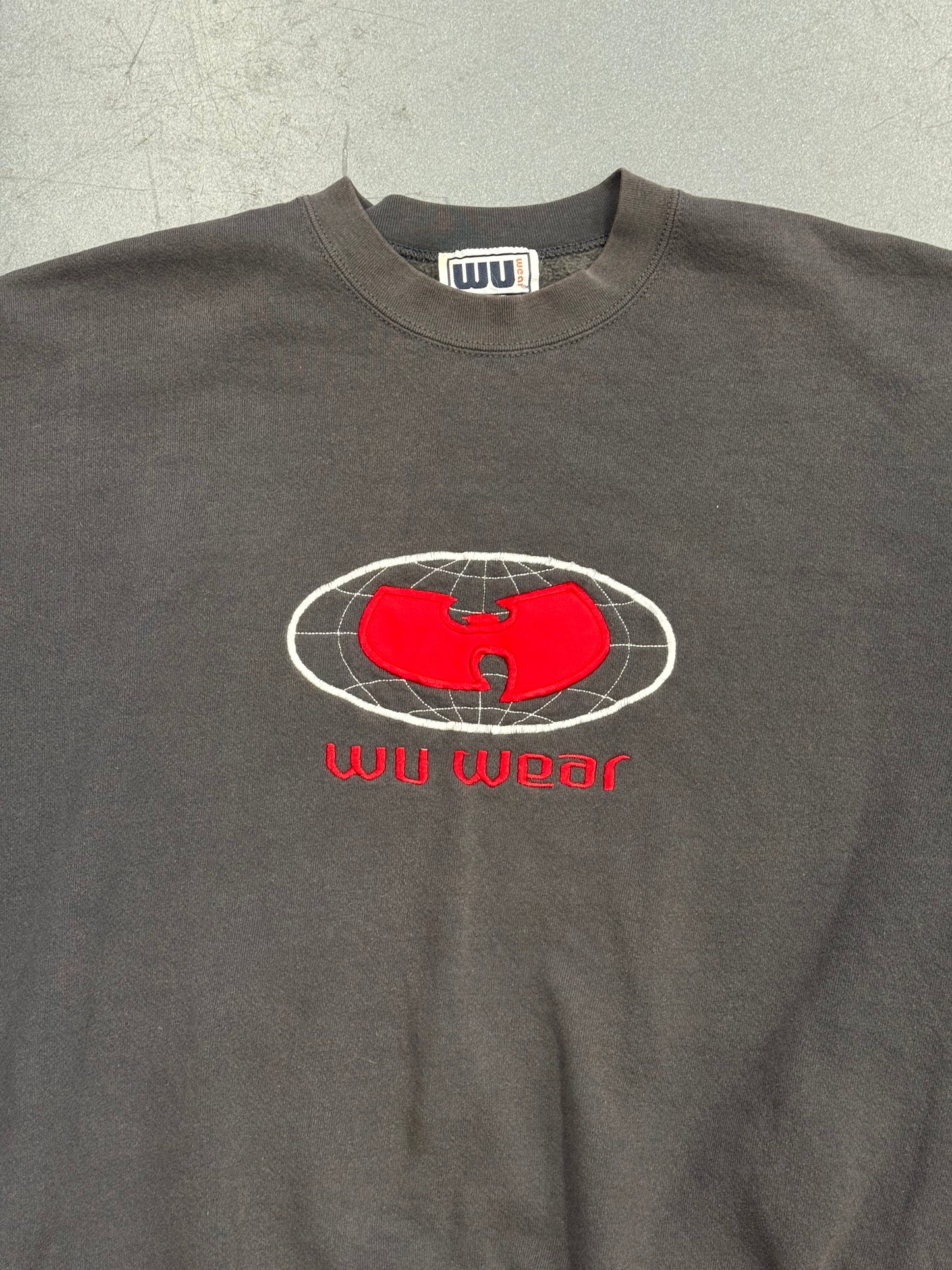90S WU WEAR EMBROIDERED WU-TANG CLAN LOGO CREWNECK