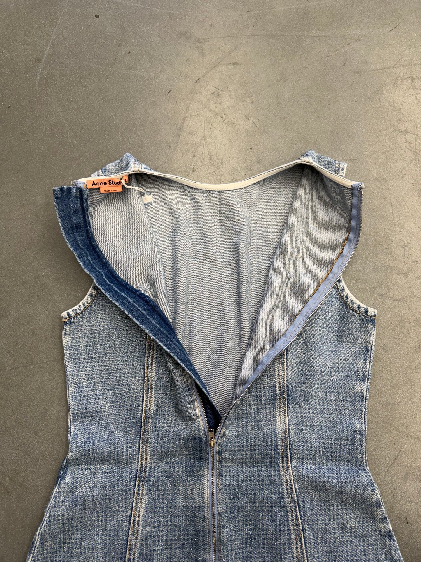 ACNE STUDIOS RHINESTONE MINI DRESS