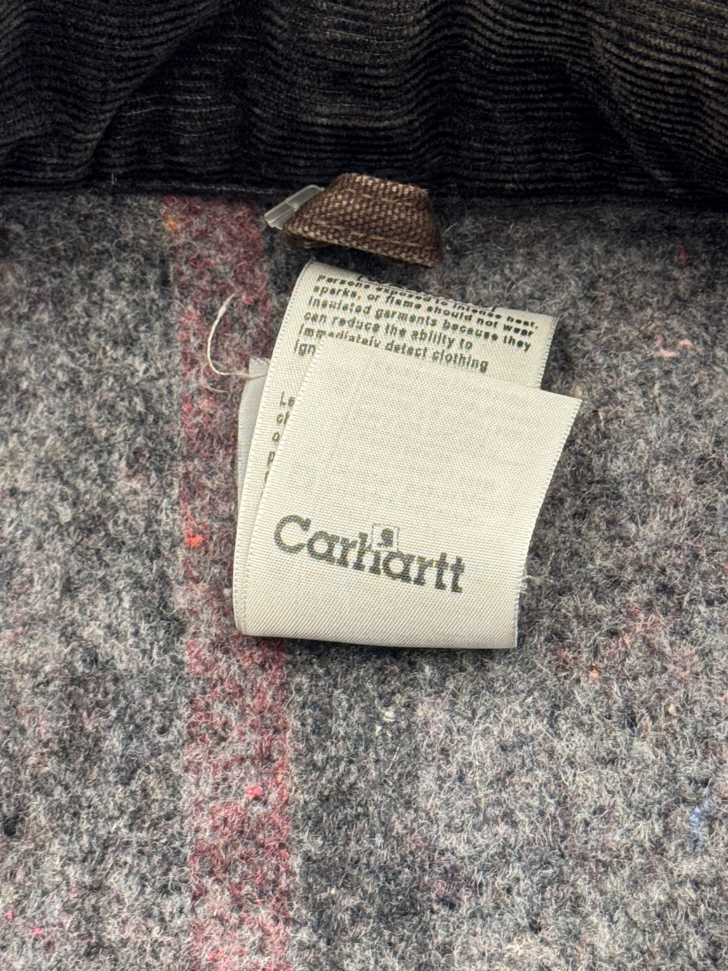 VINTAGE CARHARTT BLANKET LINED CANVAS CHORE WORK JACKET (C02 DKB)