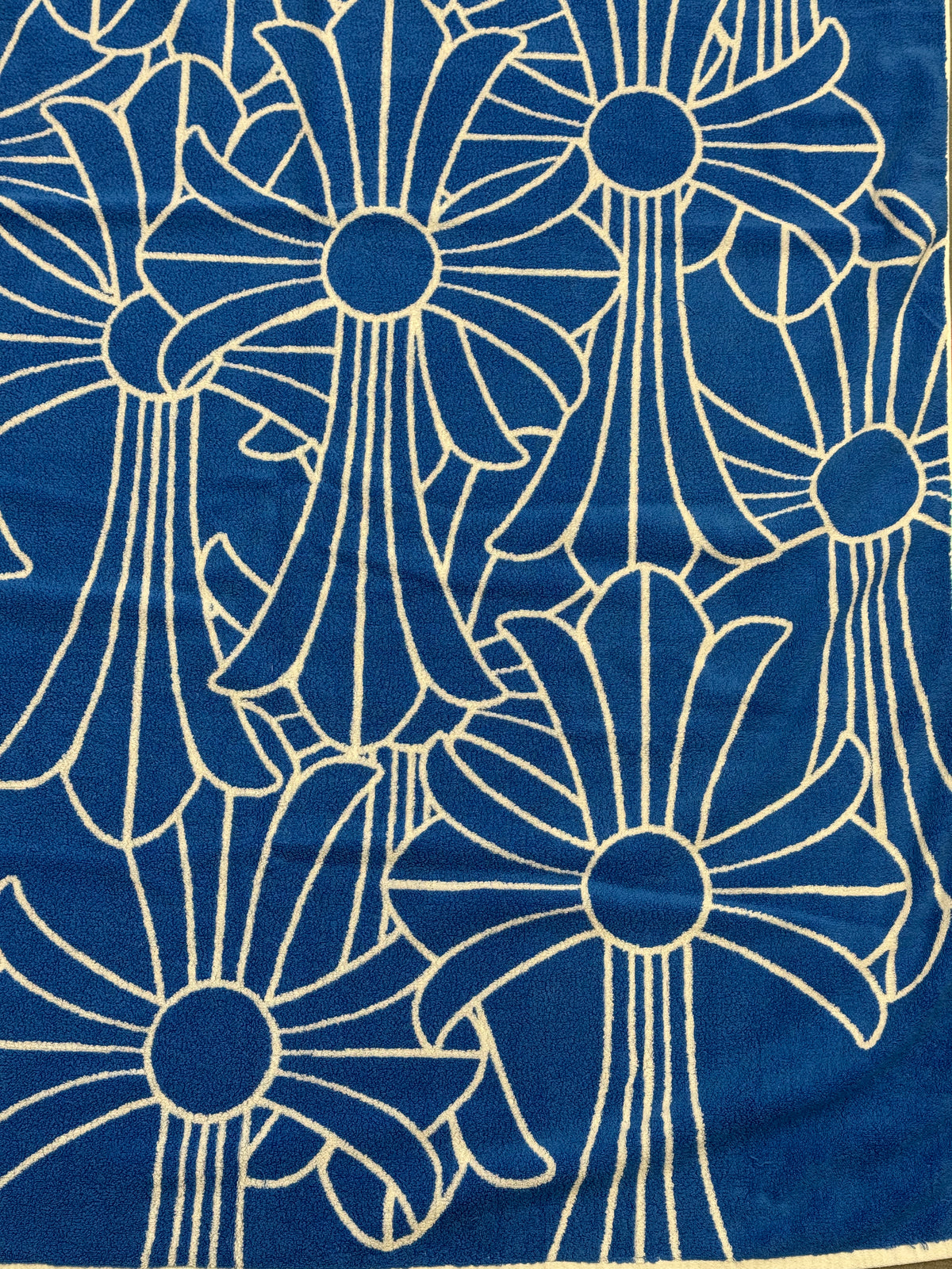 CHROME HEARTS CEMETERY CROSS BEACH TOWEL - BLUE/WHITE