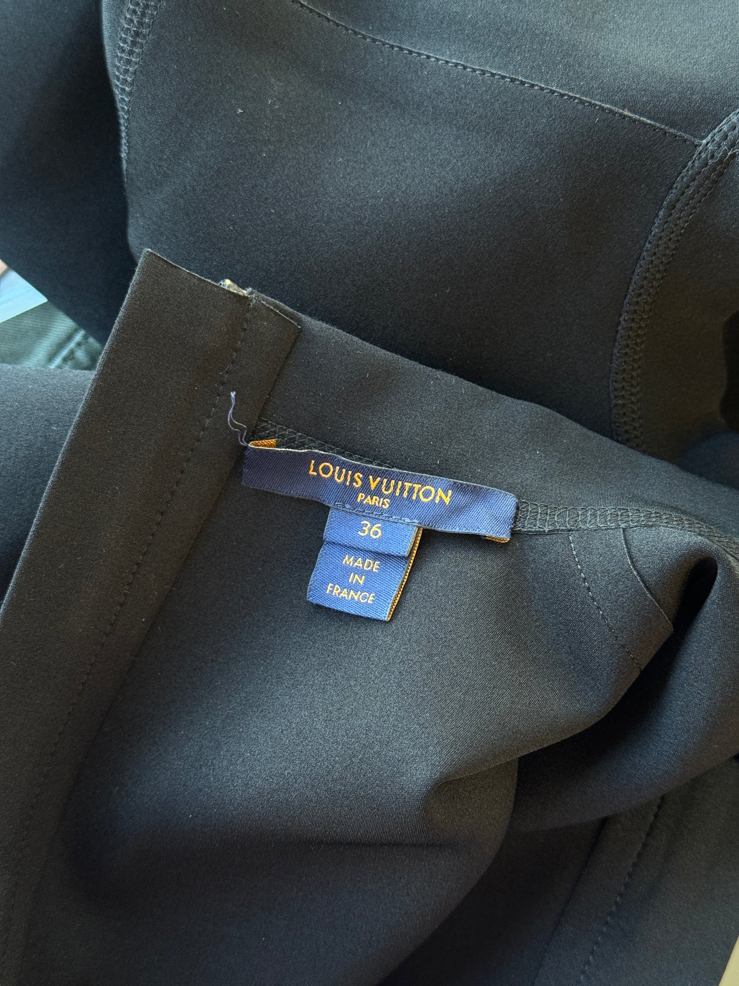 LOUIS VUITTON MONOGRAM PRINT ZIPPER ONE PIECE DRESS - SIZE 36 (PRE-OWNED WITH GARMENT PROTECTOR)