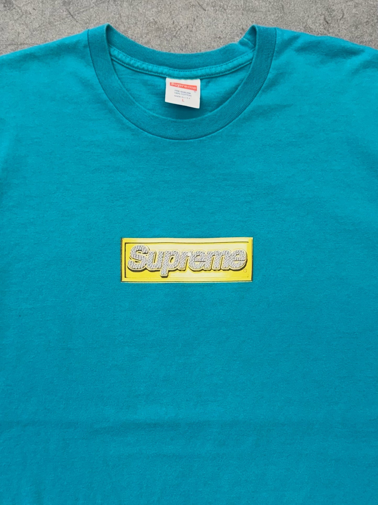 SS13 SUPREME BLING BOX LOGO TEE - TEAL