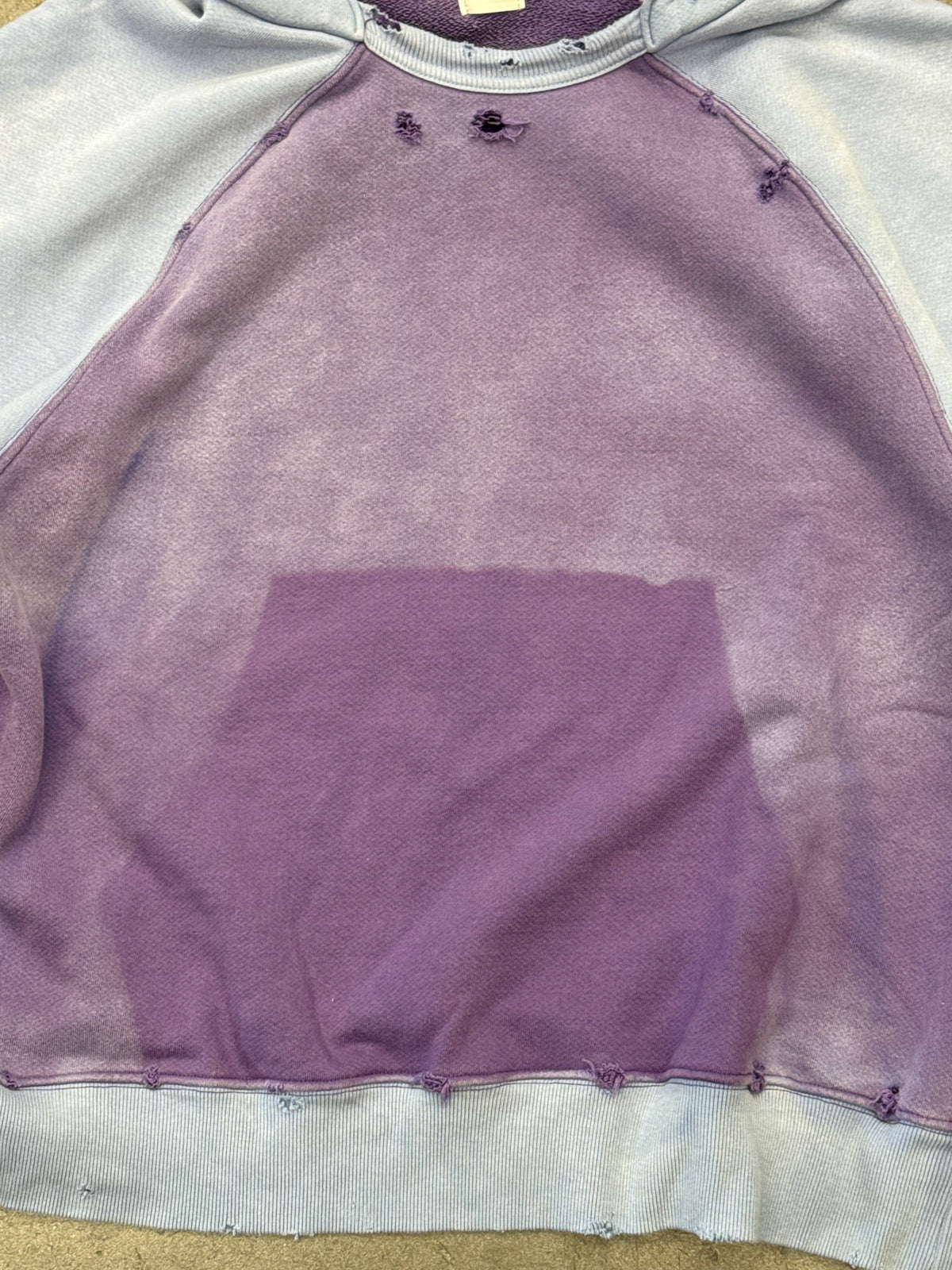 ALCHEMIST CORSICAN BLUE & PURPLE WASHED AFTER HOOD SWEATSHIRT