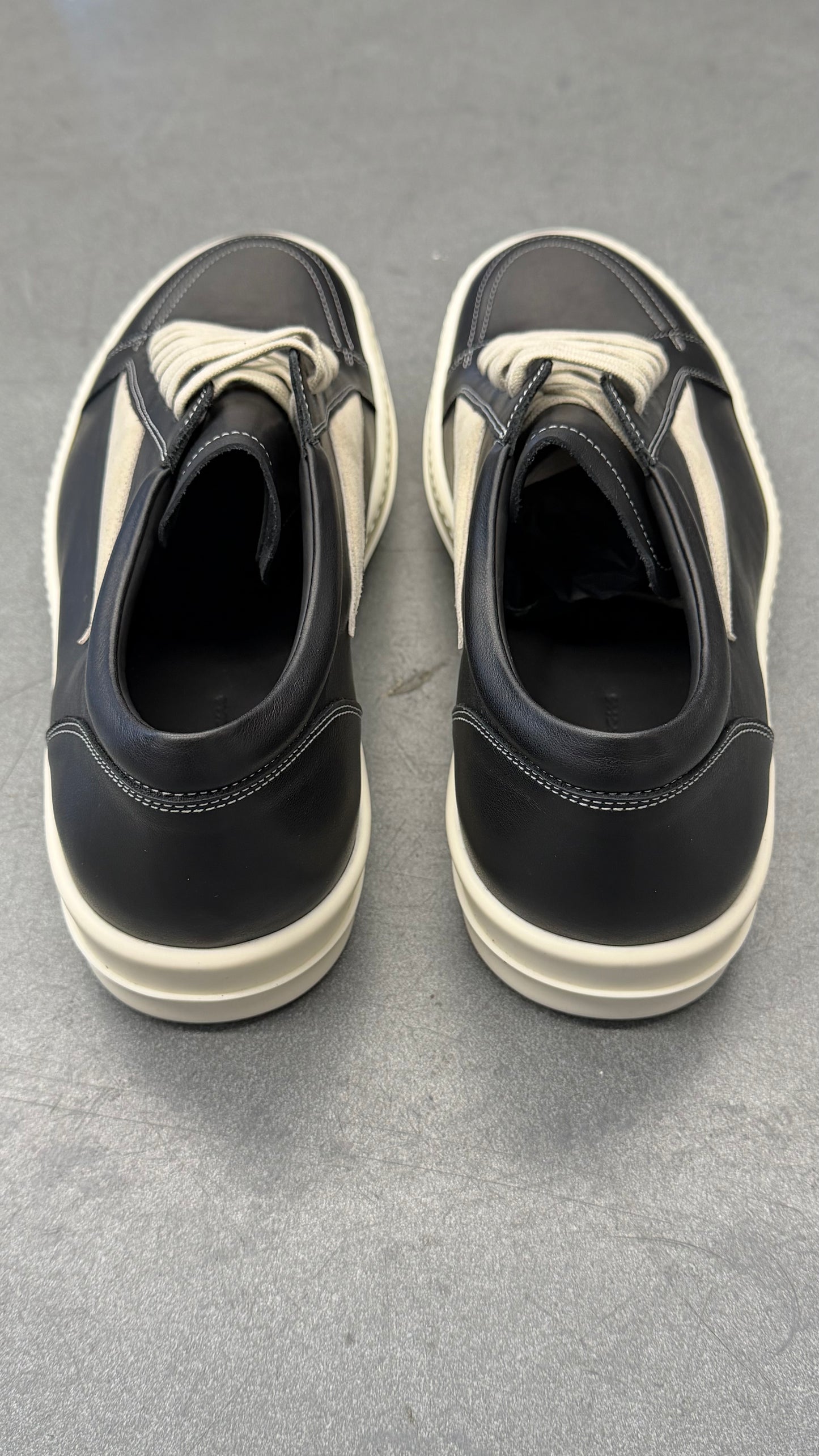 RICK OWENS VINTAGE SNEAKS - BLACK/MILK/MILK