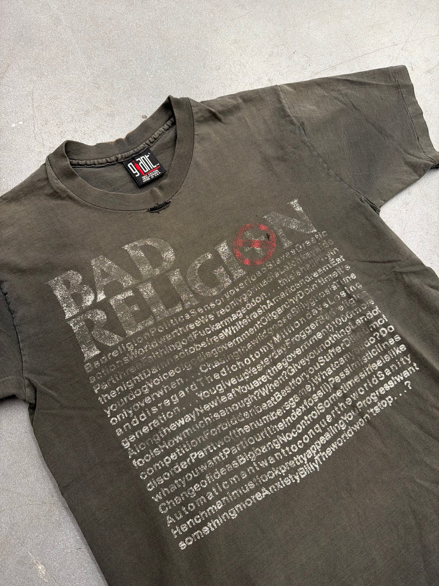 90'S BAD RELIGION LYRICS TEE (GIANT TAG)