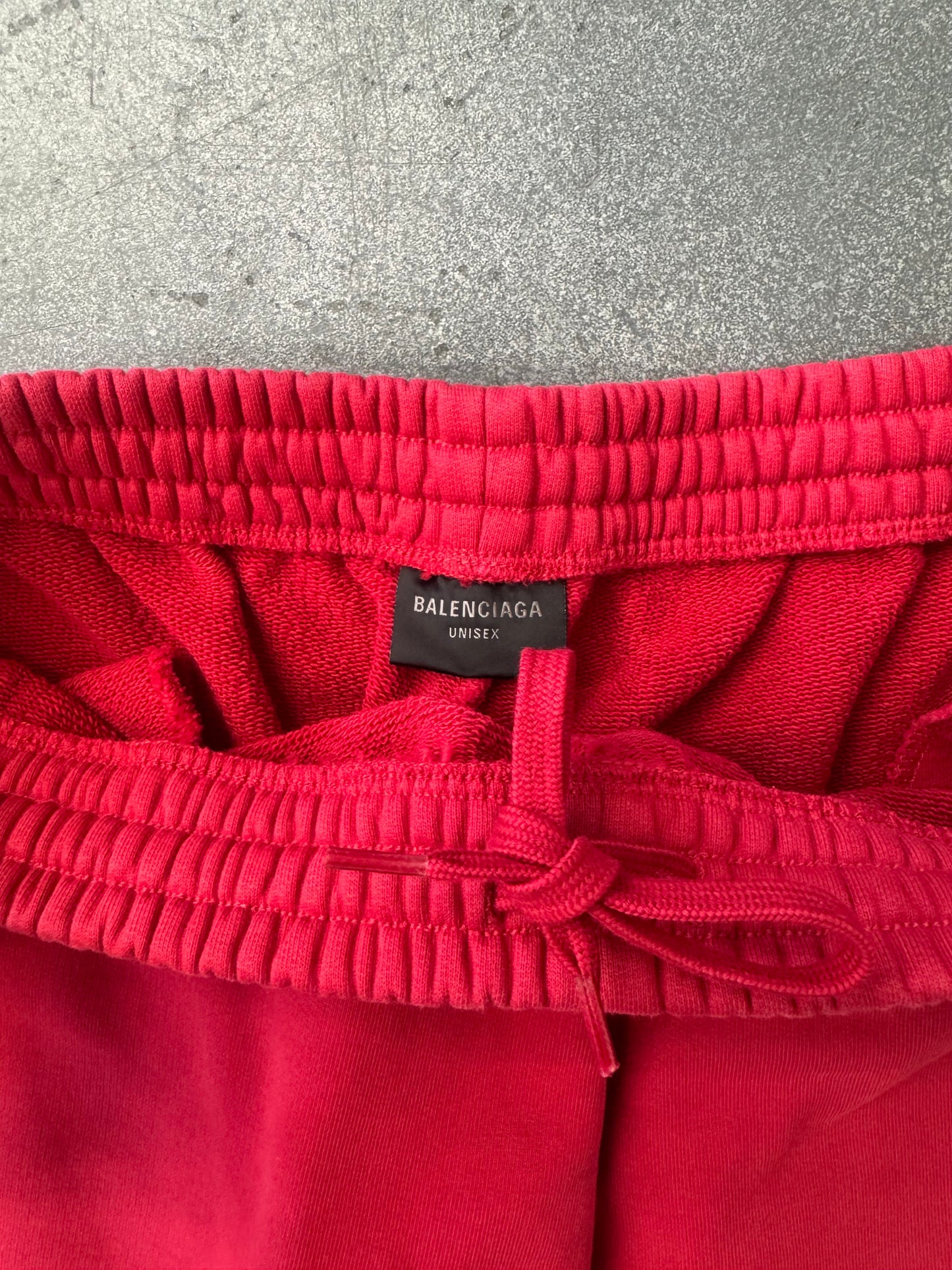 BALENCIAGA STENCIL TYPE BAGGY SWEATPANT - RED